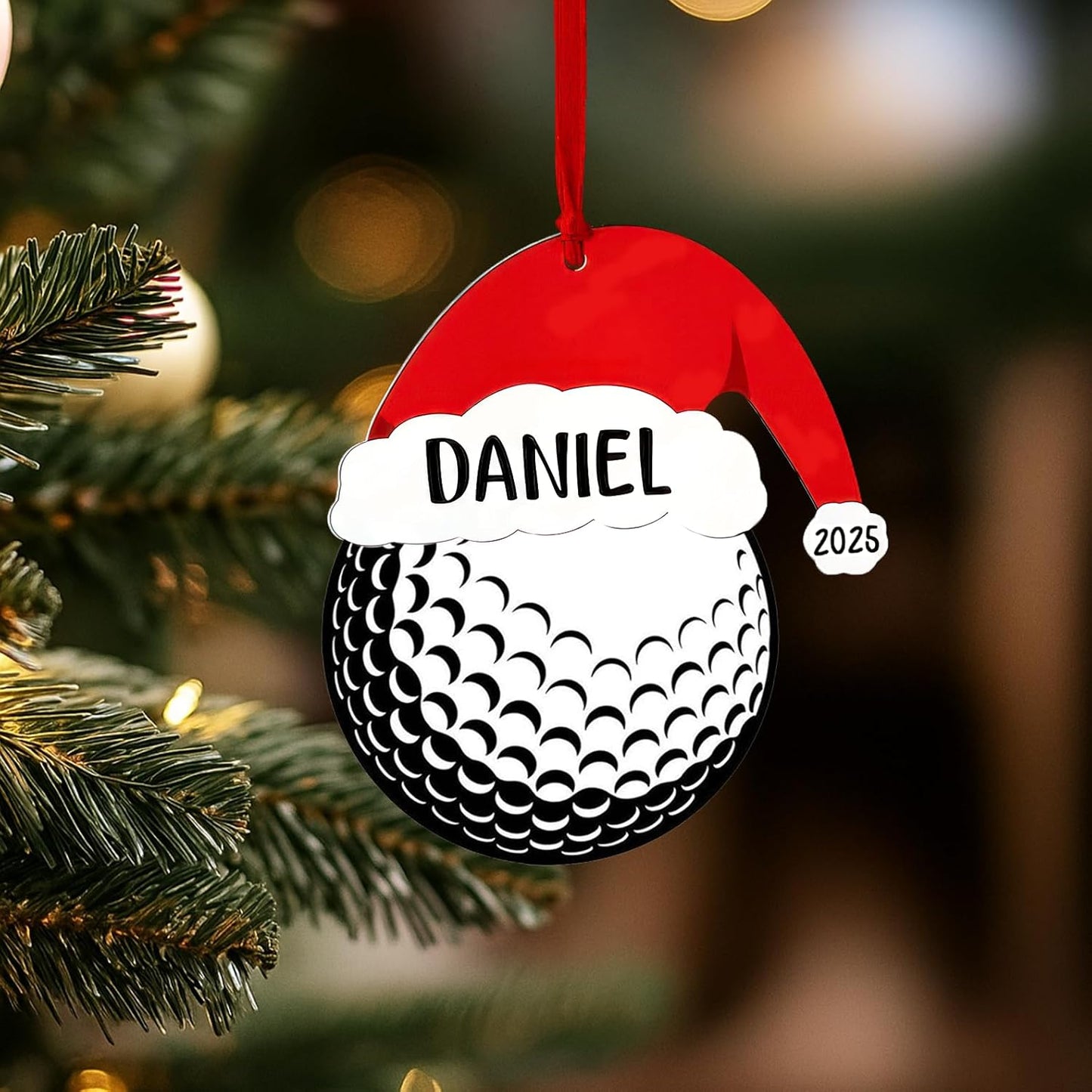 Personalized Golf Christmas Ornaments 2025, Custom Golf Christmas Tree Ornaments with Name, Team Ornament, Custom Coach Gifts, Hanging Decor, Gifts for Sports Lovers Boys, Xmas Gift 2025