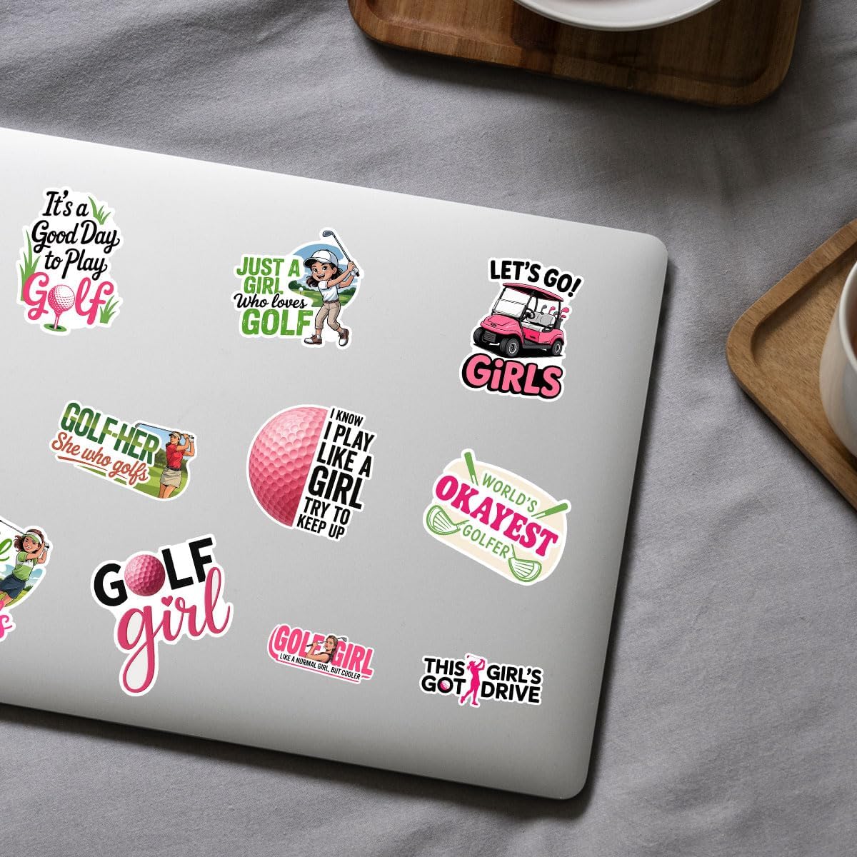 10 Pcs Golf Girl Stickers – Funny Vinyl Decals for Girls Who Love Golf – Laptop, Water Bottle, Journal Decor – Cute Gifts for Golfers, Teens, Women, and Golf Squad Friends