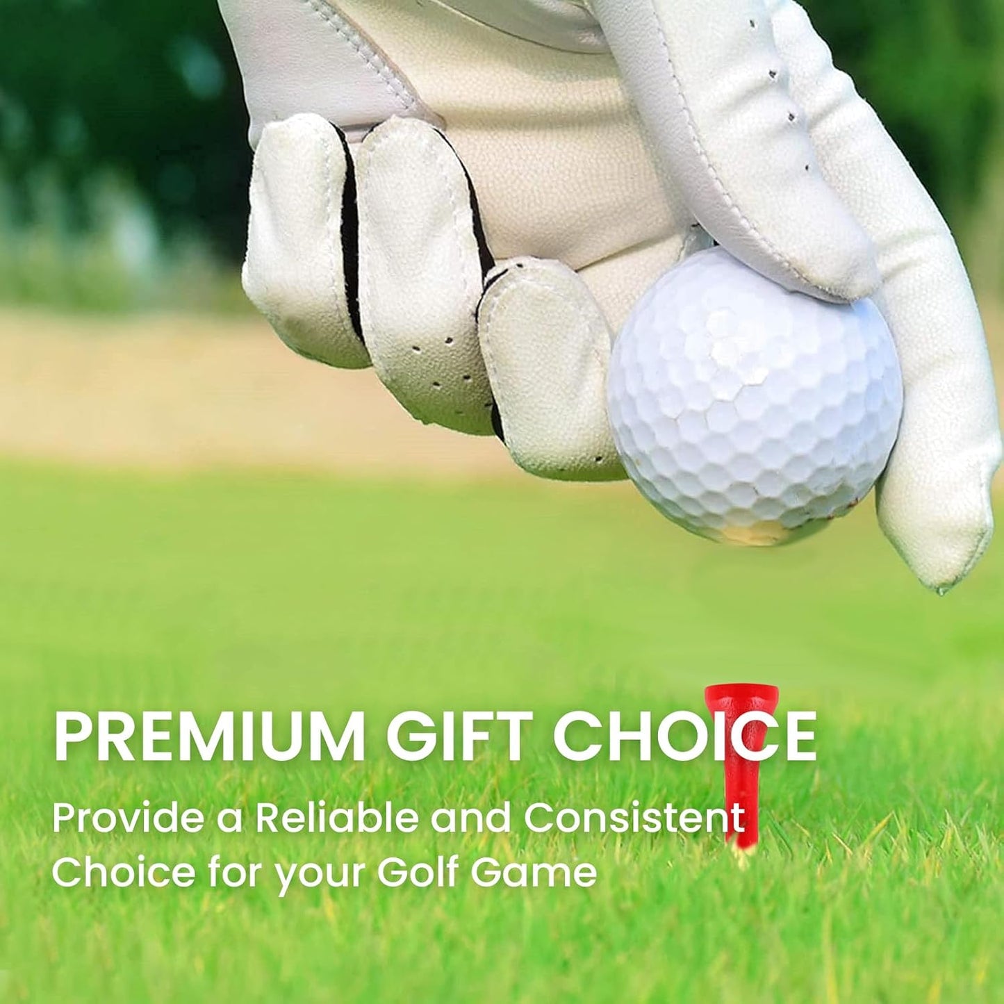 FINGER TEN Bamboo Golf Tees Wood 1 1/2 2 3/4 3 1/4 Inch Wooden Short Long Tee Color Bulk 250/500/1000/2000 Count for Men Women Kids in Red Pink USA Flag