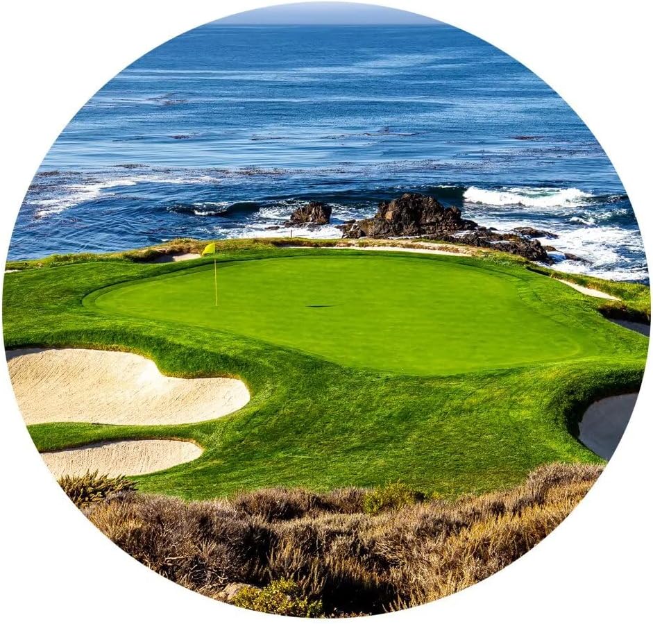 USA California Golf Course Wall Art for Living Room Bedroom Bathroom Home Decorations Golf Course Picture Poster Print on Canvas Modern Artwork Framed Ready to Hang(18''H x 24''W)