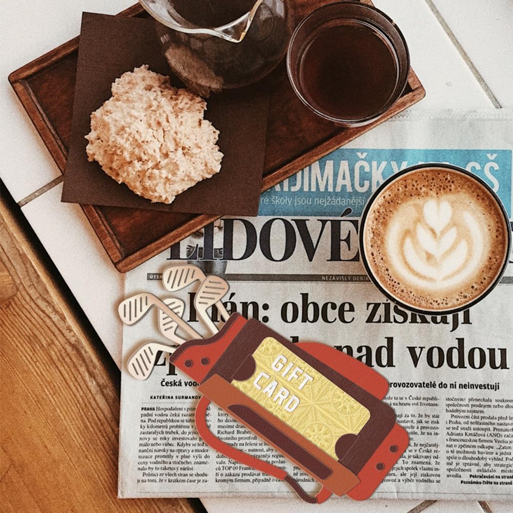 GLOBLELAND Golf Gift Card Holder Cutting Dies for Card Making Sport Golf Cut Die for DIY Scrapbooking Journal Embossing Paper Craft Decor