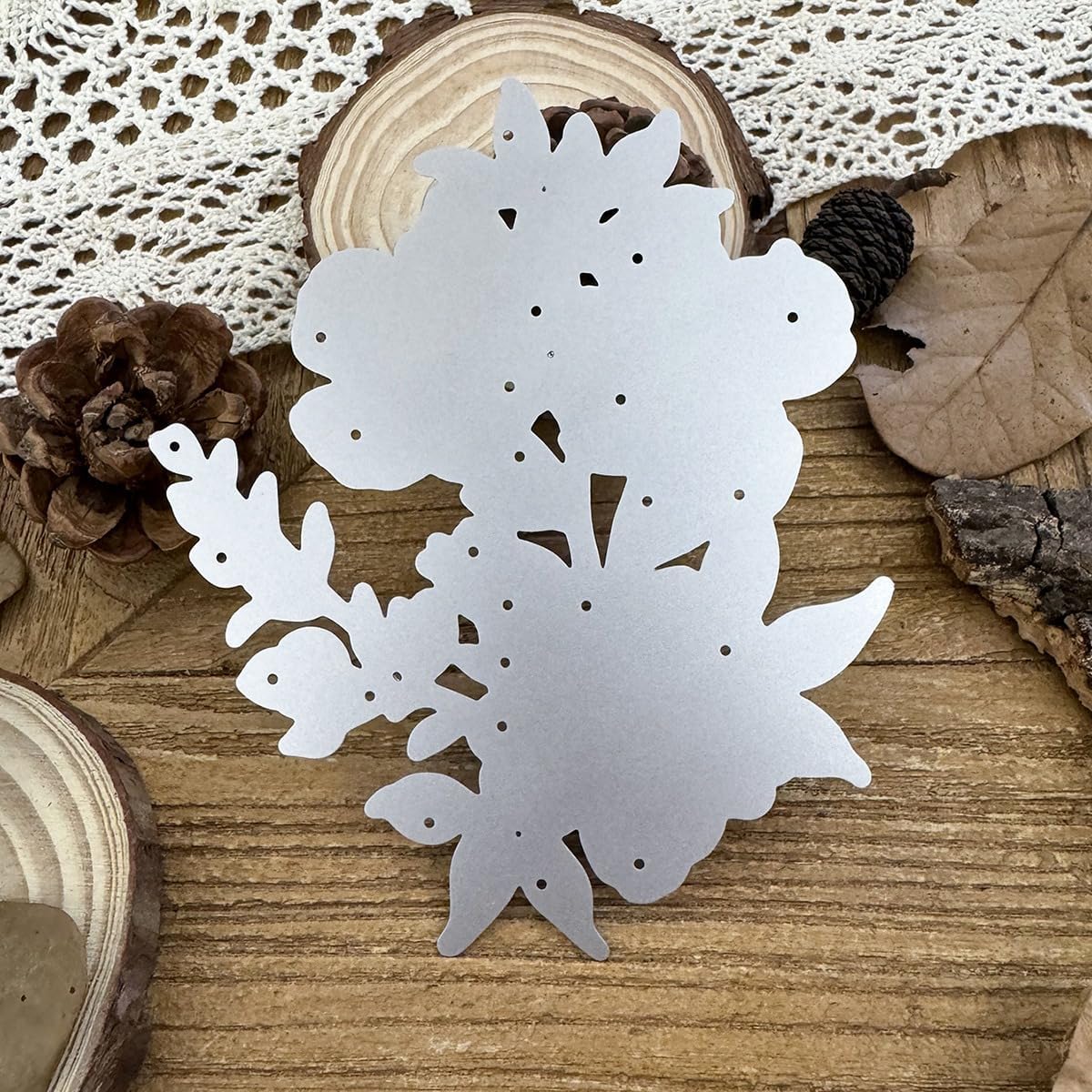 Flowers Metal Cutting Die for Scrapbooking - Cut Stencils for DIY Scrapbook Photo Album Decorative Paper Card, Card Making Supplies, Stencils & Crafting Die Cut (Peach Blossom 4.2 x 4.1 in)