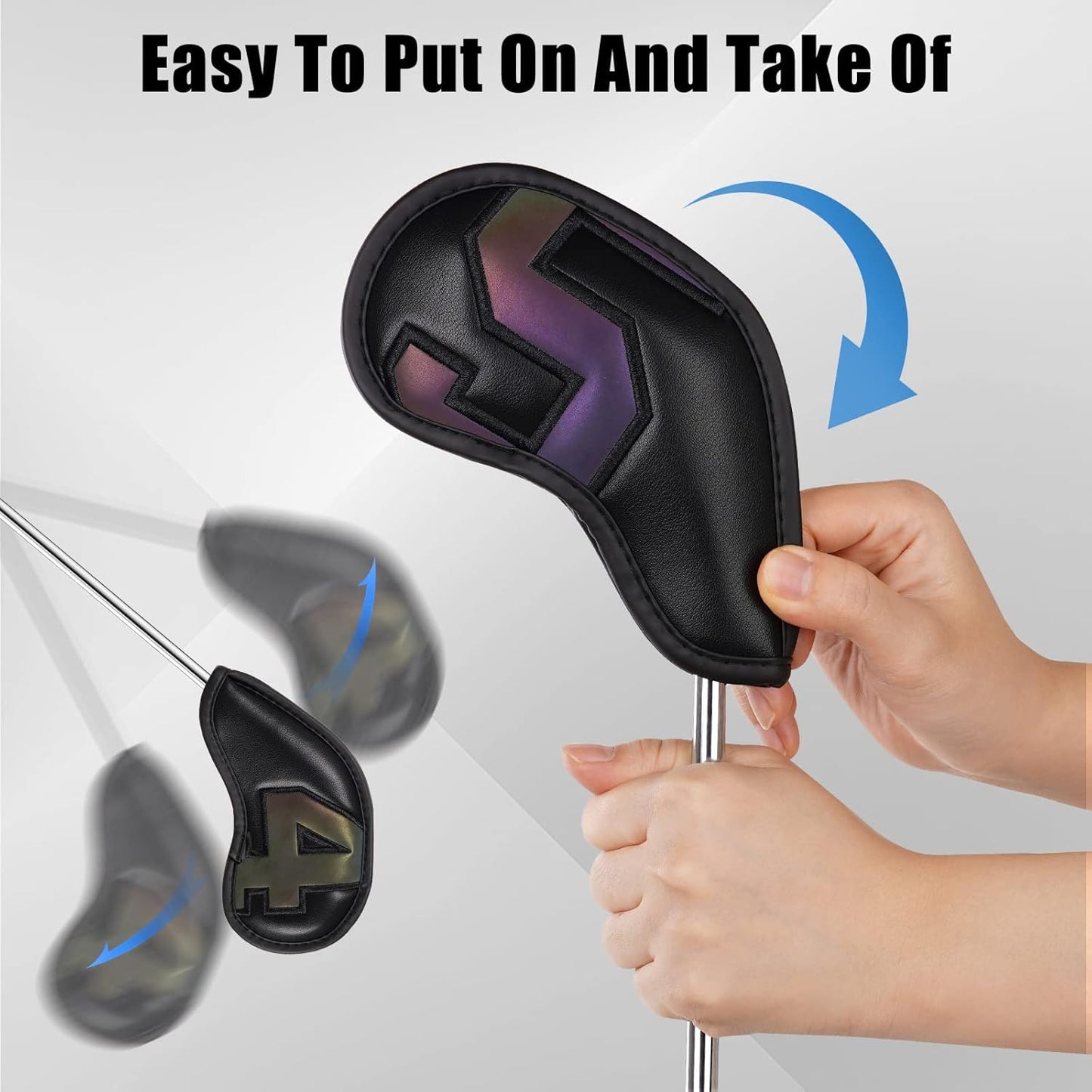 Craftsman Golf Magnetic Iron Headcovers Protective Cover with Large No. Available for Customize Name