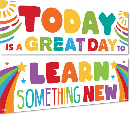 Sproutbrite Classroom Decorations - Banner Posters for Teachers - Bulletin Board and Wall Decor for Pre School, Elementary and Middle School