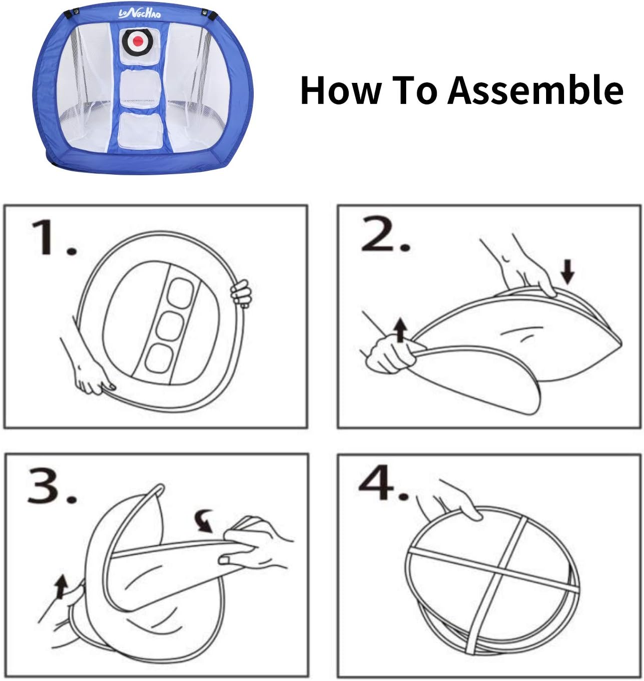 Golf Chipping Net Pop Up - Backyard/Indoor Practice Net with Hitting Mat, Ideal for Short Game & Accuracy Practice