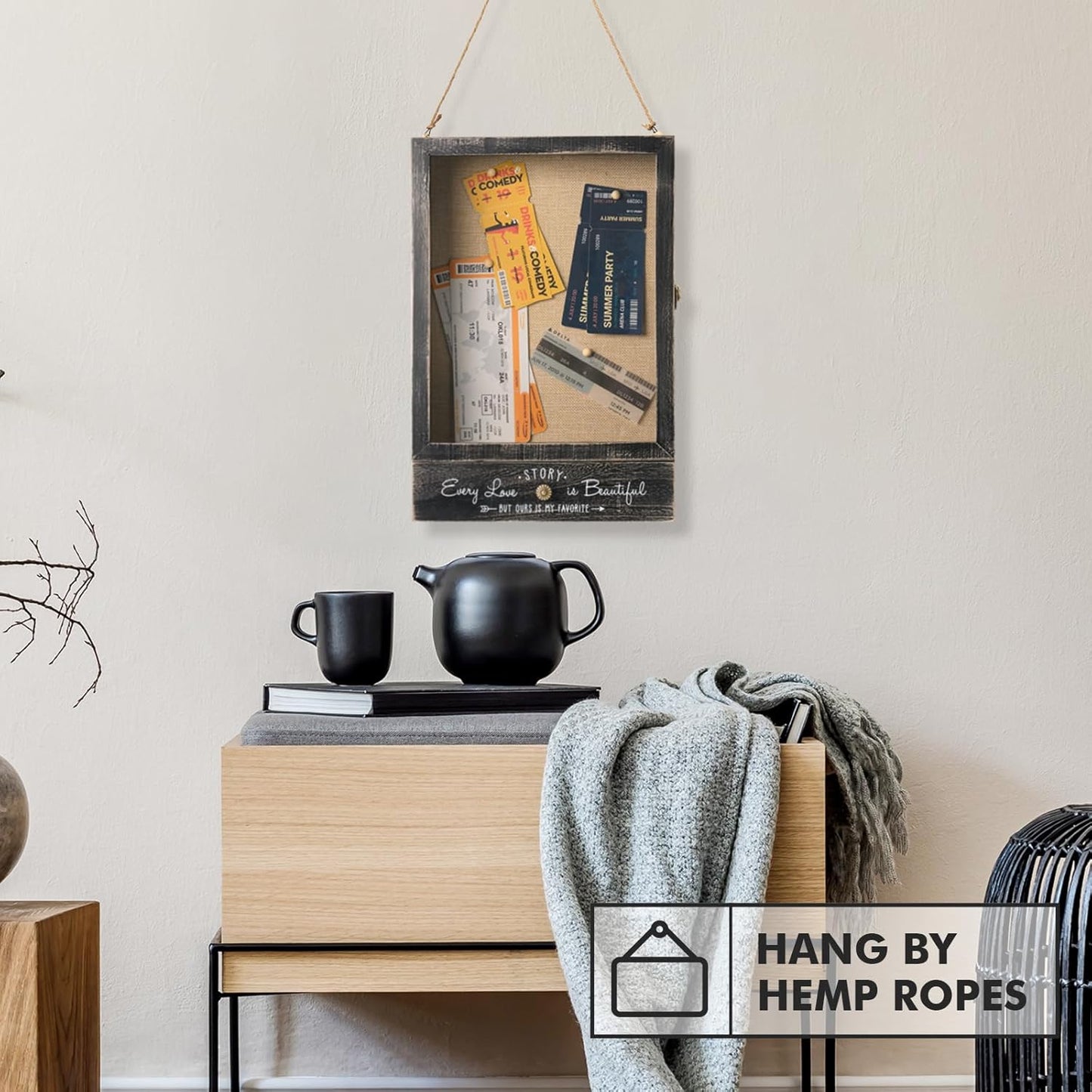 AW BRIDAL 11X16 Large Shadow Box Picture Frames Deep Shadow Boxes Display Cases with Removable Shelves and Drawers, Black Wooden Memory Boxes for Keepsakes with Slot Ideas