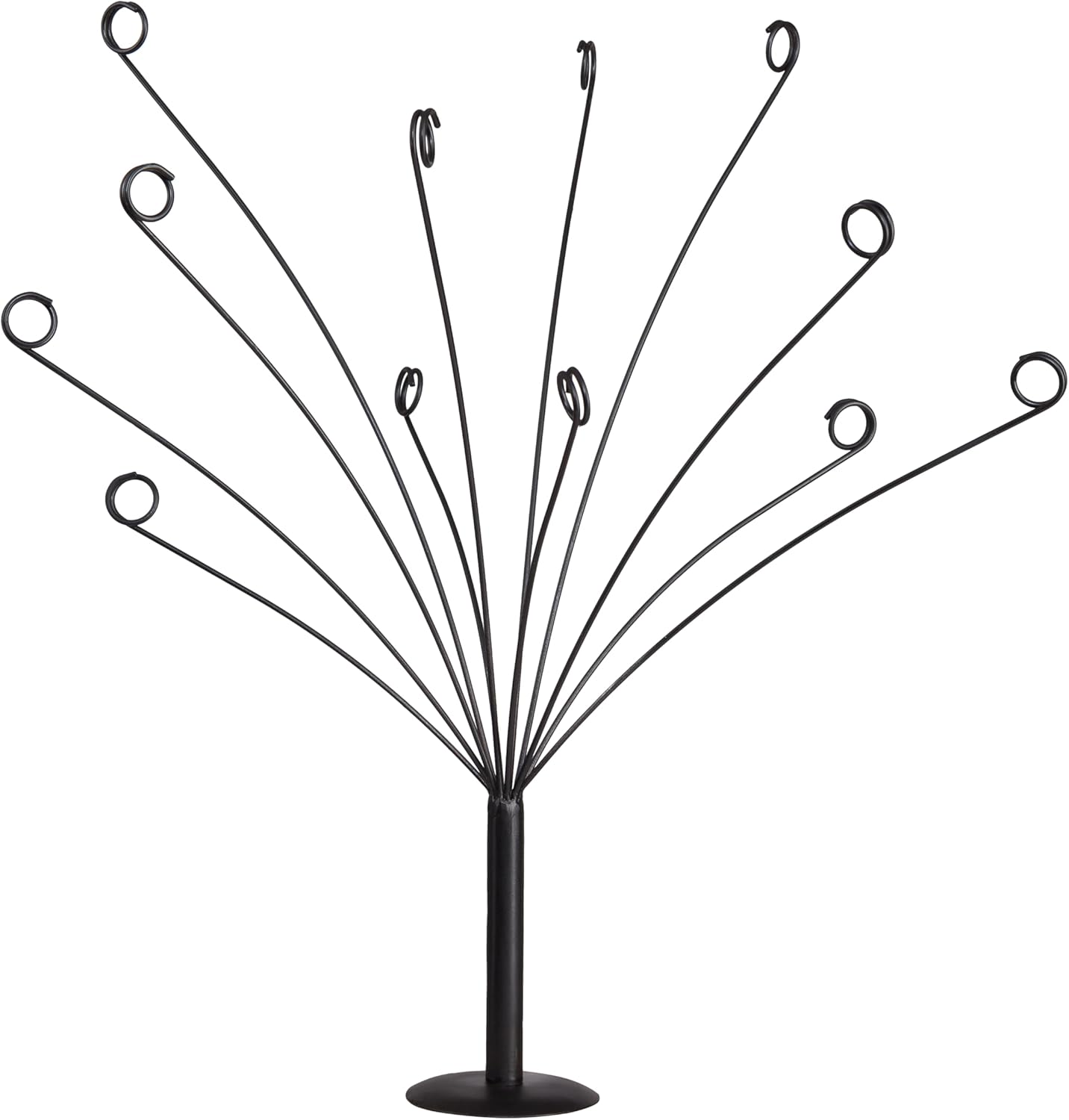 CraftyCrocodile Gift Card Tree Holder - Metal Display Stand with 11 Flexible Clips for Photos, Money, Lottery Tickets, Cards & Notes - Matte Black Finish