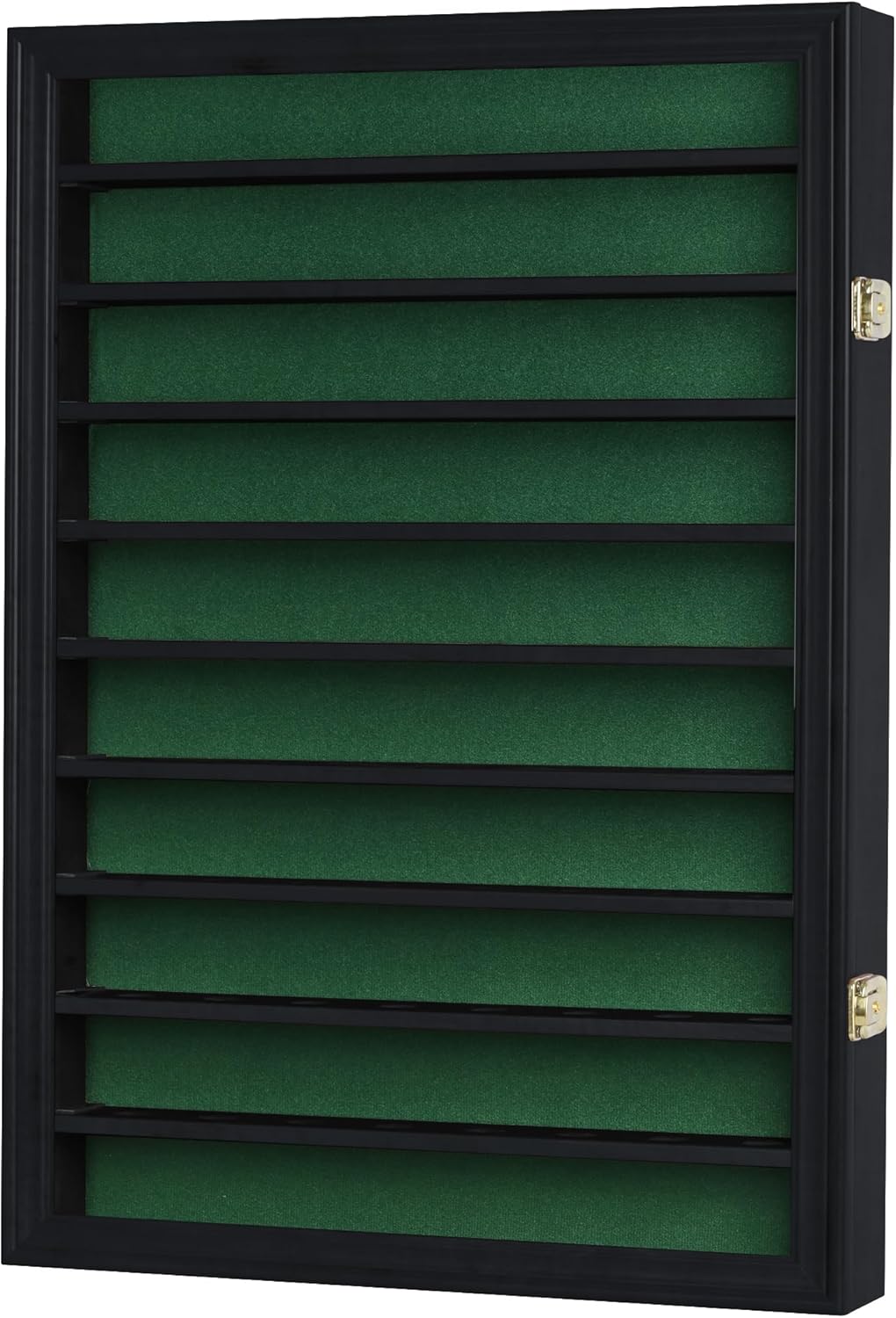 DisplayGifts 80 Golf Ball Display Case Cabinet Wall Rack Holder Solid Wood Frame with 98% UV Protection Lockable Acrylic Door, Wall Mounted or Stand Great Golfer's Gift