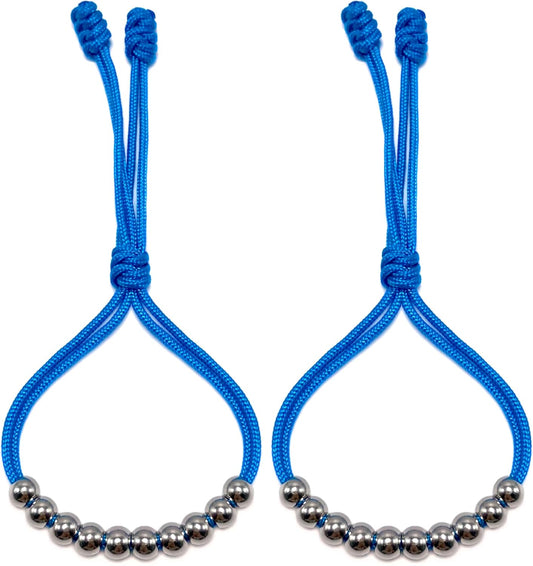 LAMIBEE Pack of 2 Golf Glove Bead Stroke Counter, 10 Stainless Steel Beads Score Counter for Gloves, Stroke Count Resizable Easy to Adjust Golf Round Scoring Tracker Accessory