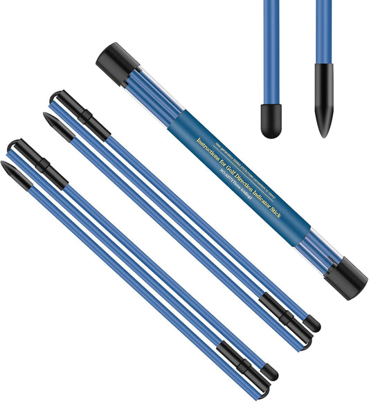Golf Alignment Sticks 2 Pack,Golf Alignment Rods Upgraded 48" Collapsible Golf Practice Sticks Golf Training Aid for Aiming,Putting,Golf Training Sticks with Clear Tube Case