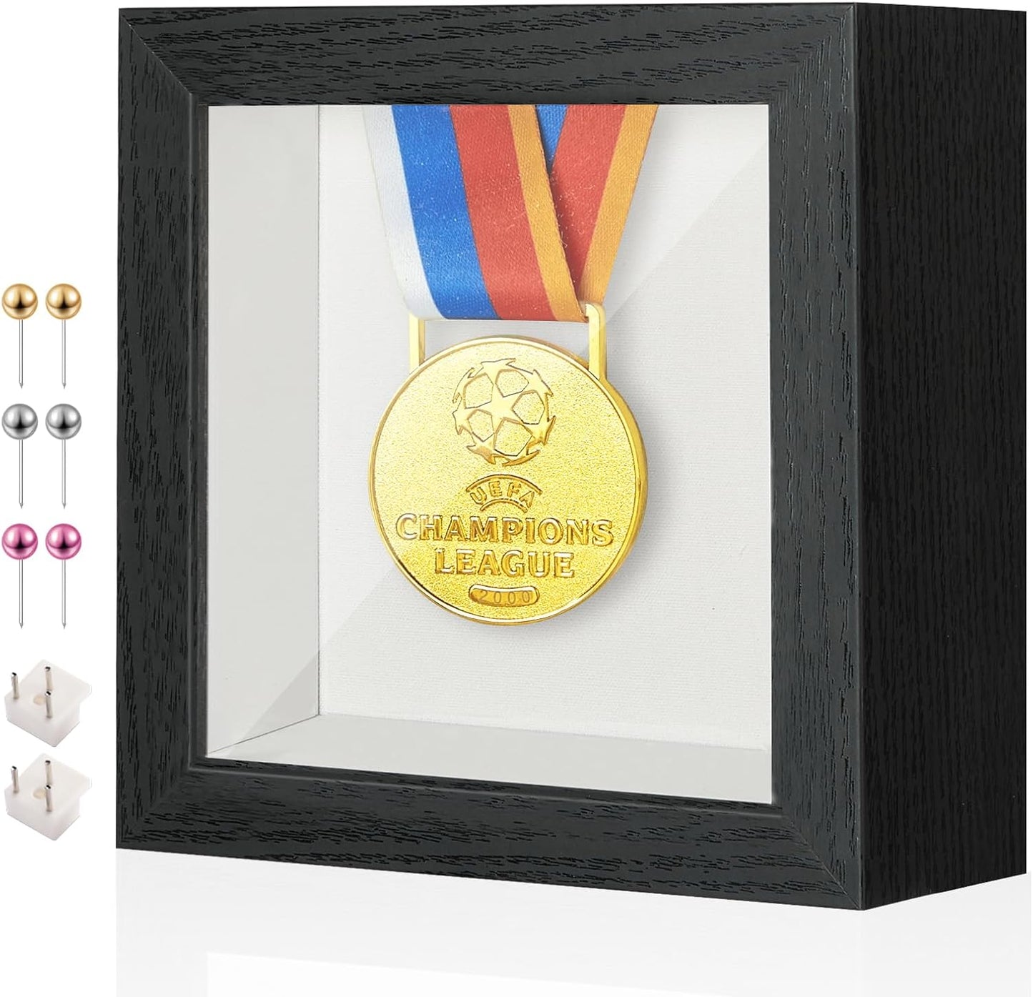 5x5 Mini Shadow Box Display Case Picture Frame with Soft Linen Back,Small Deep Black Shadow Box 5x5 for Flowers Medal Display Case Jersey pet Graduation Memorabilia Baby Ltems Crafts Photos