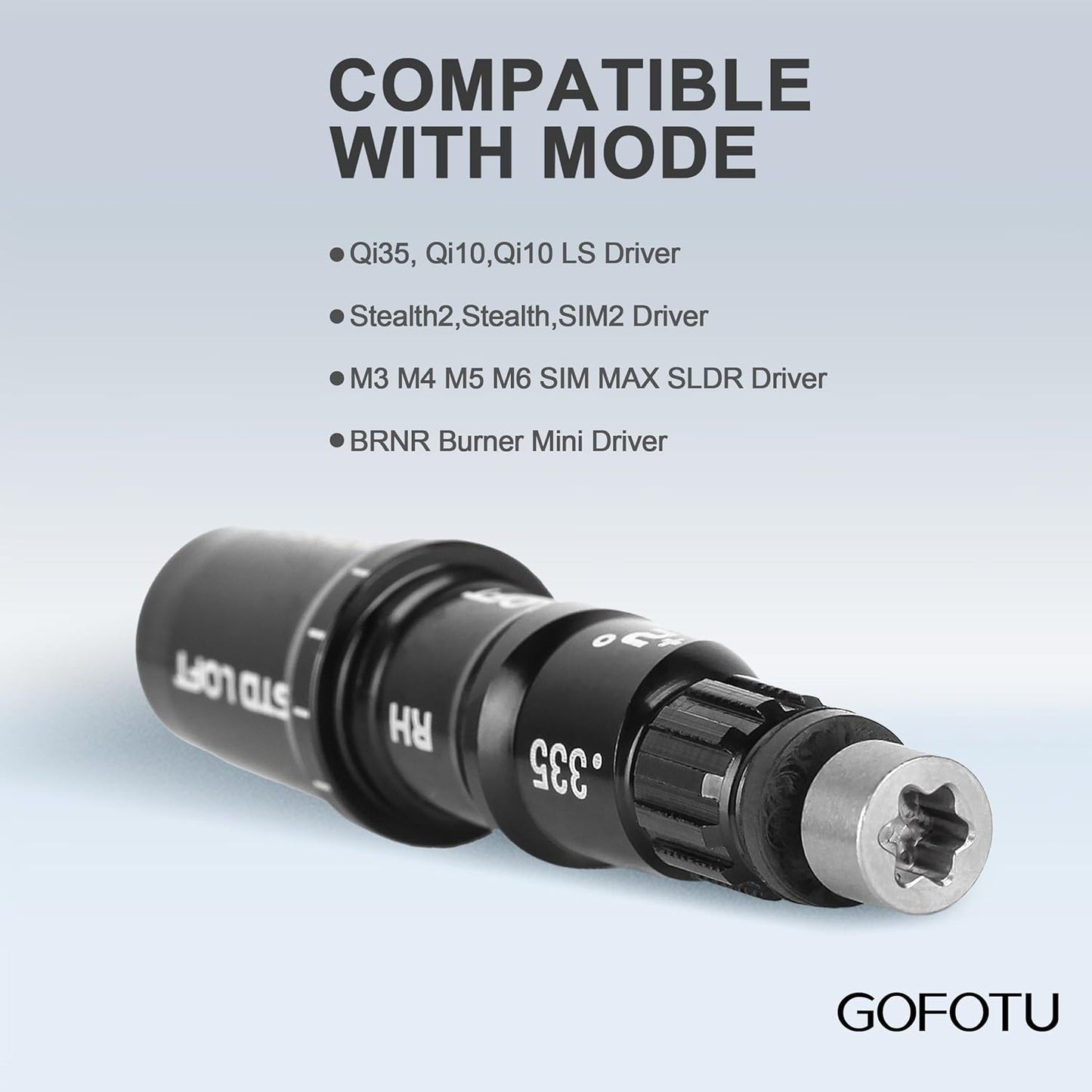 Golf Shaft Adapter Sleeve .335 Tip Driver Fairway RH Compatible with Taylormade M1 M2 M3 M4 M5 M6 SIM SIM2 R15 QI10, Qi35 Stealth2, Stealth,BRNR Mini Driver Black