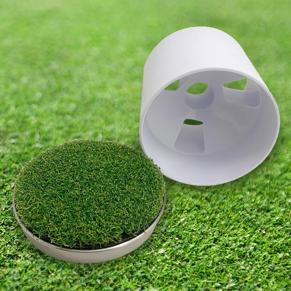 Upgrade Your Home Golf Game: Set of Metal-Base Golf Hole Cups for Ultimate Putting Practice