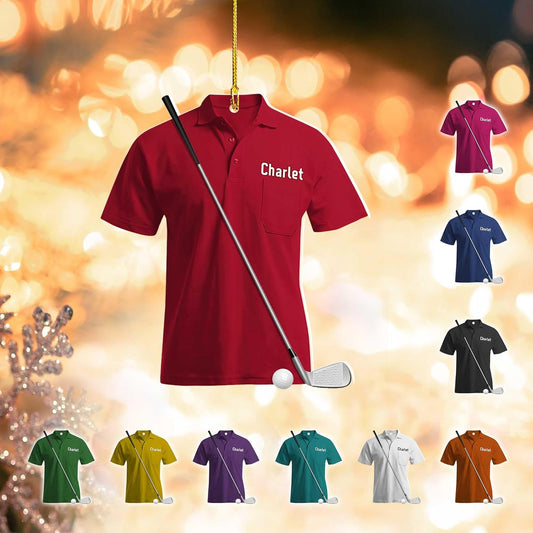 Personalized Golf Ornaments for Christmas Tree 2025 Custom Golf Christmas Ornament Golfing Bag Ornament Sports Golf Cart Ornaments Gift for Golfer Bag Golfing Lovers Hanging Decoration (G24)