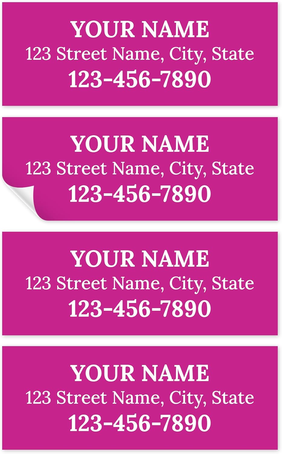 Custom Pink Golf Club ID Labels, Personalized Golf Club Name Sticker,0.75x2 Inches, Set of 30, 4 Mil Vinyl Decal Stickers Weather Resistant, Made in USA by My Sign Center