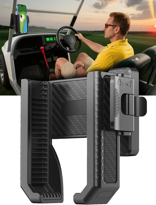 Magnetic Golf Cart Phone Holder-Cell Phones Mount with Neodymium N52 Magnets-Golf Cart Accessories Fit Big Phones and Thick Phone Stand-Golf Essentials Gift for Friend Men Women
