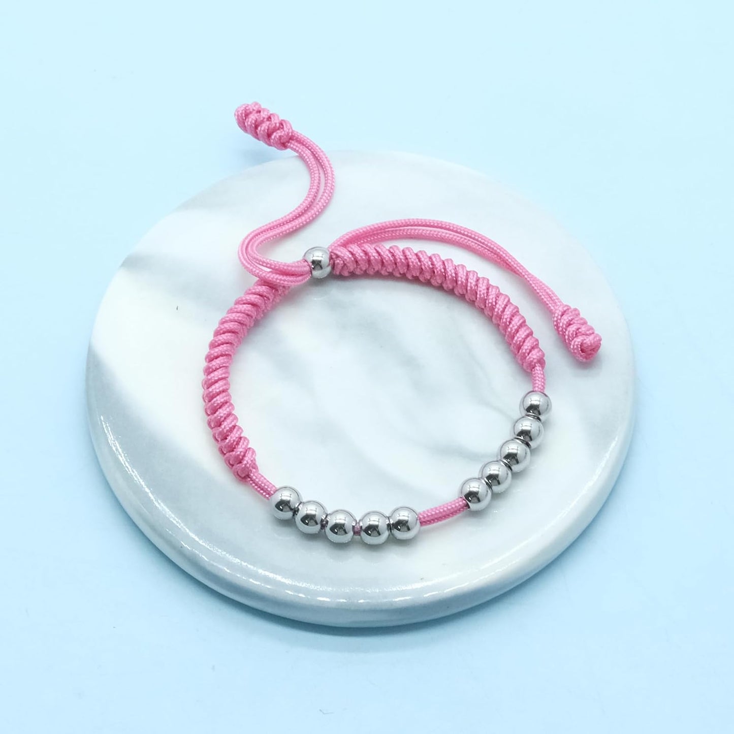 LAMIBEE Premium Golf Stainless Steel 10 Bead Score Counter Bracelet, Golf Stroke Count Bracelet, Resizable Easy Adjust Golf Round Scoring Tracker, Durable Stylish Golf Accessory