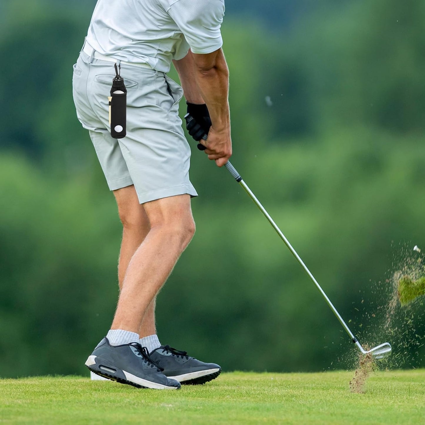 PATIKIL Golf Ball Carry Bag Golf Tee Holder Pouch Portable Neoprene Golf Ball Holder with Clip for Men and Women