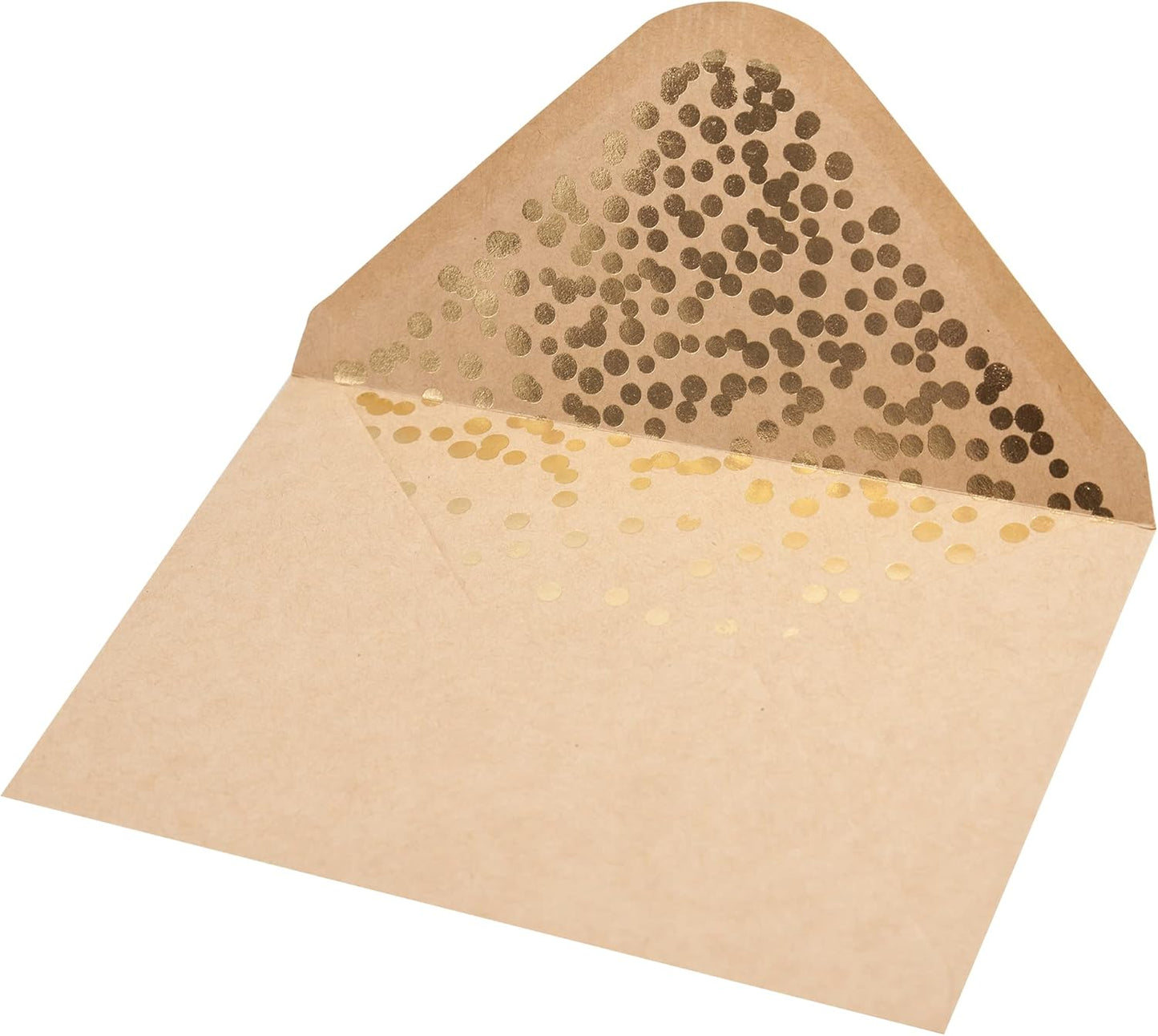 50 Pack Invitation Card - Elegant Greeting Cards ‘’You are Invited’’ in Gold Foil Letters – for Wedding, Bridal Shower, Baby Shower, Birthday Invitations - 52 Kraft Envelopes Included - 4" x 6"