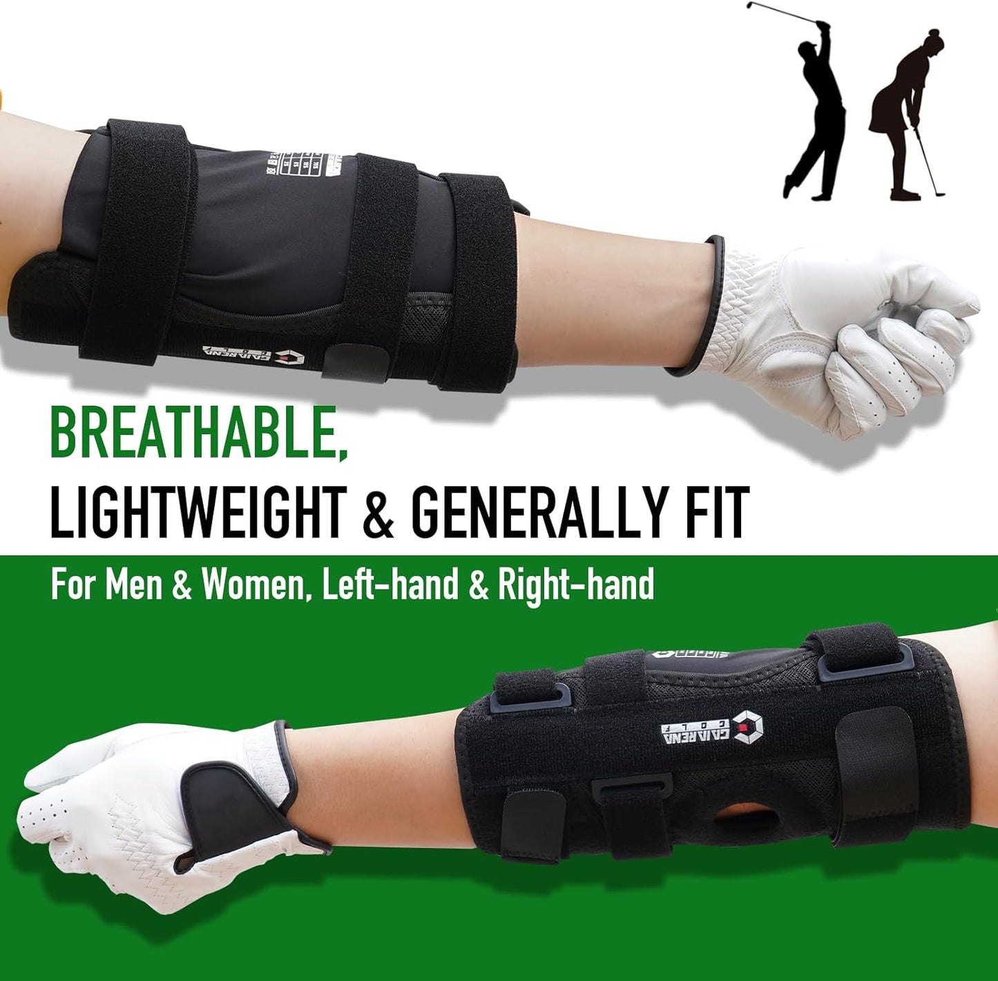 GAIARENA Golf Training Aid Straight Arm Elbow Brace Swing Trainer, Straight Away Swing Trainer Aid to Eliminate Chicken Wing Swing Golf Accessories Practice Equipment Gifts for Men Women Beginner