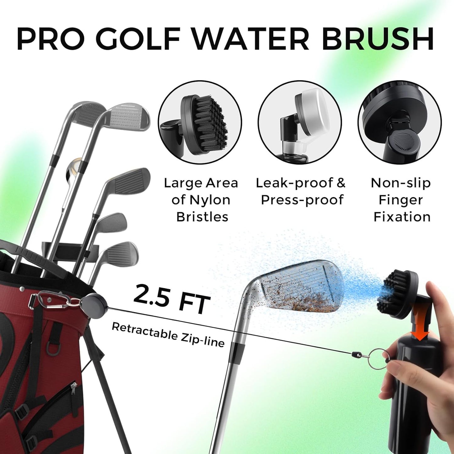 21 Pcs Golf Essentials Kit, Golf Club Cleaning Kit - Golf Club Brush & Golf Towel, Golf Ball Bag & Tees Holder & 2 Sizes Tees, Divot Repair Tool & Ball Marker, Must Haves Golf Accessories