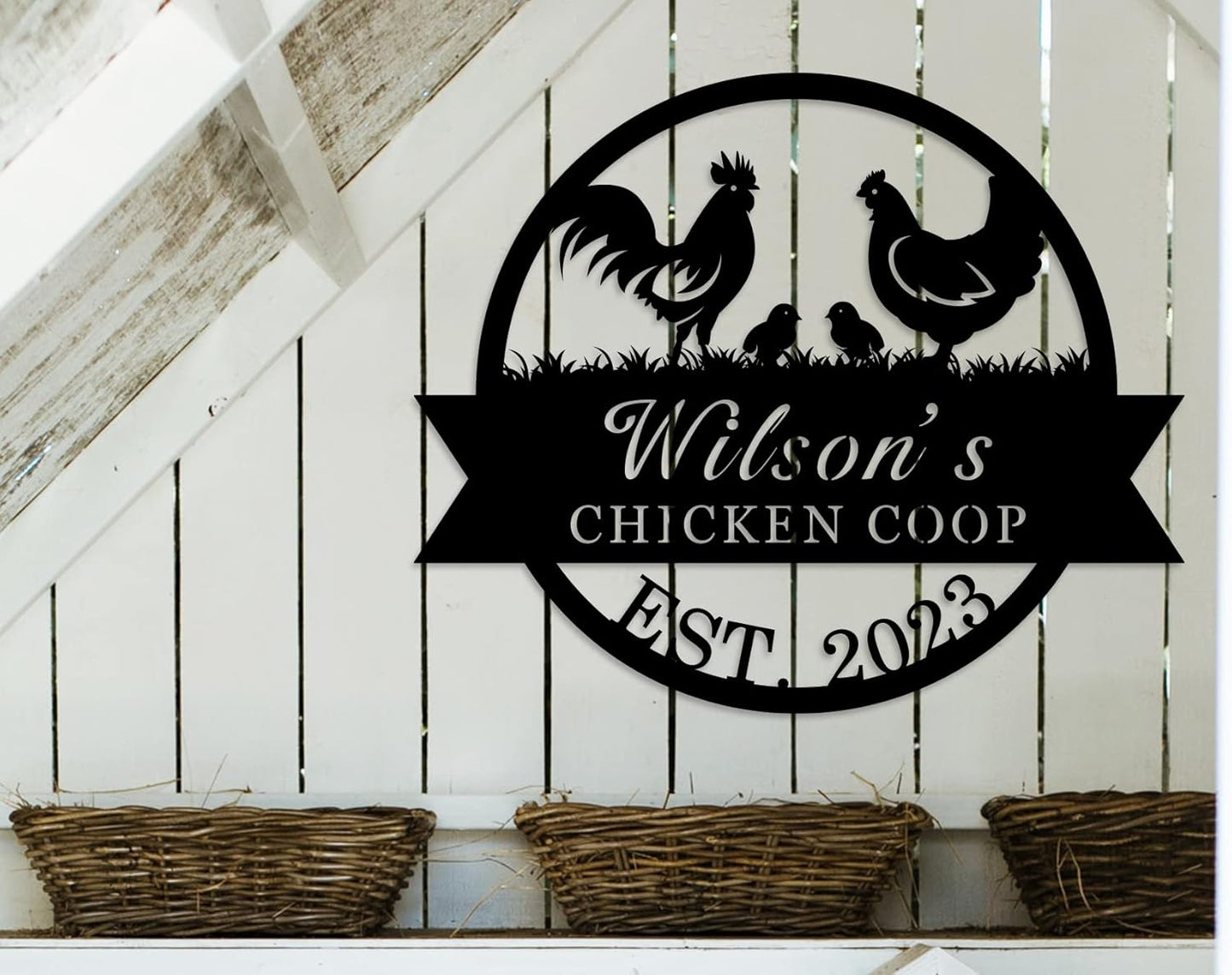 Custom Chicken Coop Sign, Personalized Family Name Chicken Coop Sign, Personalized Chicken Farm Sign, Custom Farm Coop Sign, Mothers Day Gifts