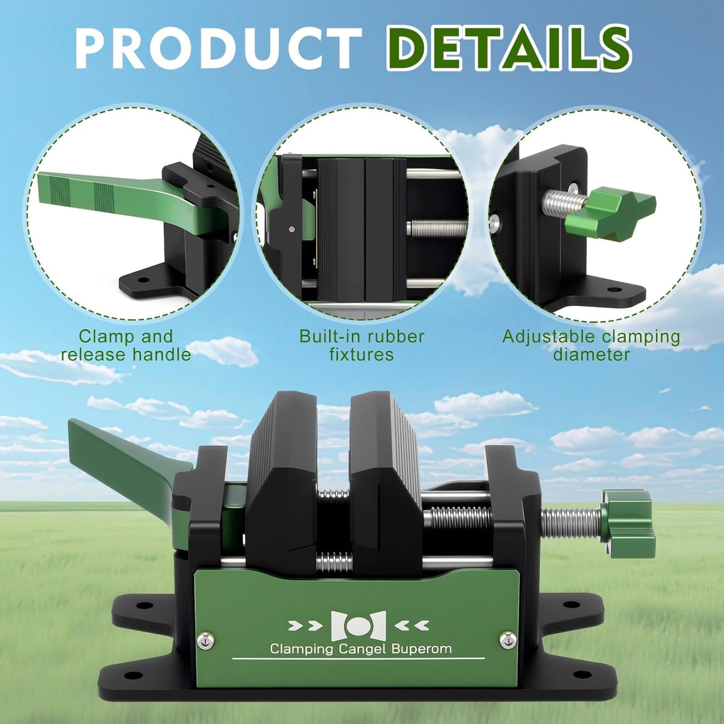 Soulchen Golf Club Vise Clamp Kit Golf Regripping Kit with Quick Release Vise Clamp Tapes Strips Tape Remover and 13 Pcs Double Sided Tapes for Home Travel Removal Tool, Solvent Not Included