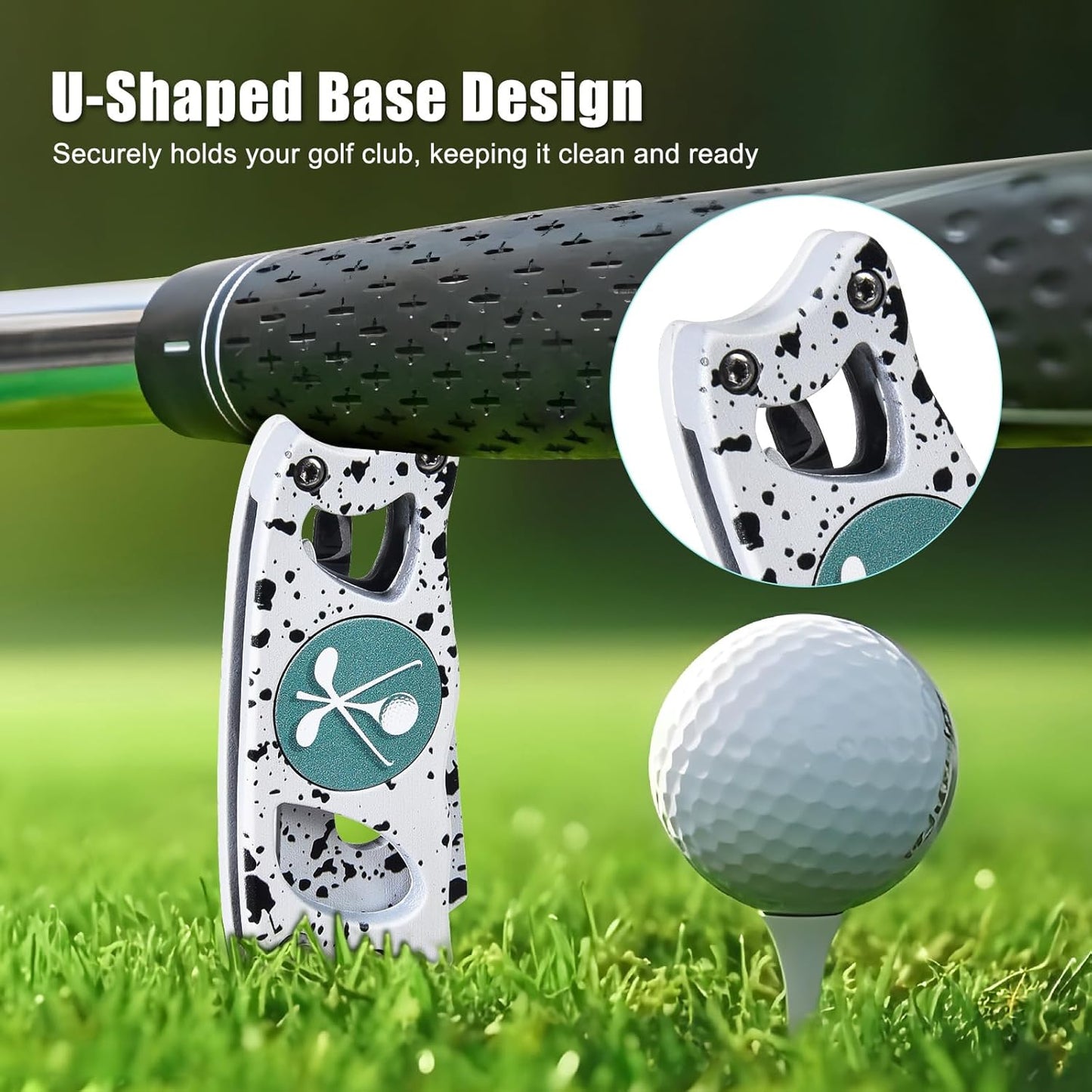 Golf Divot Repair Tool, 3 in 1 Compact Ball Marker Divot Tool, Foldable Golf Divot Tool for Repair & Maintain Green, Golf Essential, Ideal Gift for Golf Enthusiasts