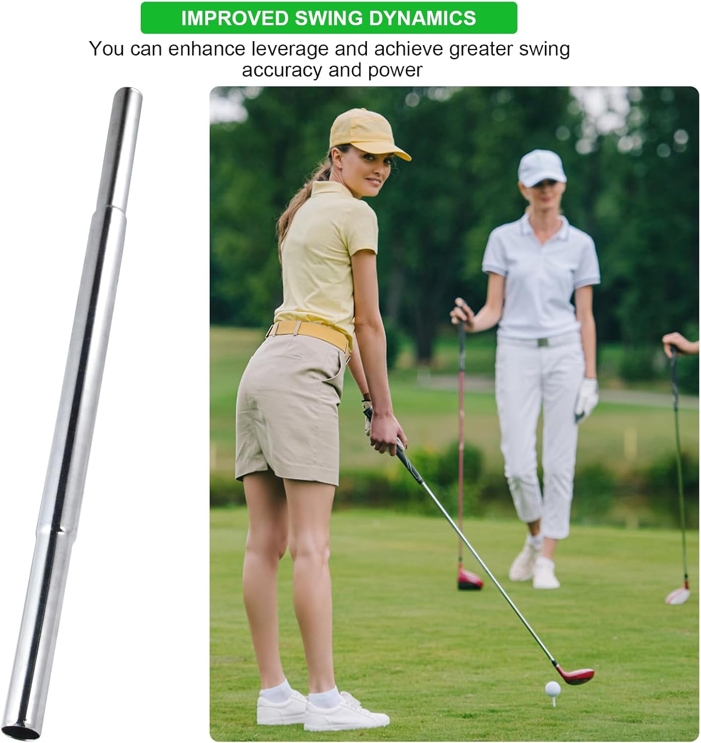 2 or 4 Pieces Golf Club Shaft Extensions, 0.6 Inch Steel Suitable for Iron and Wood Clubs, Essential Repair and Upgrade Kit