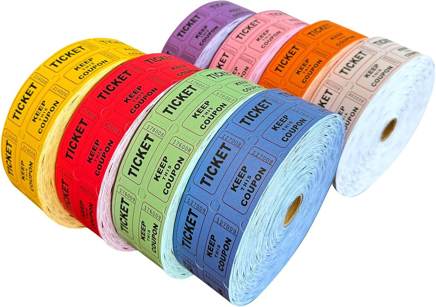 Yuanhe Raffle Tickets Double Roll - 16000 Total 50/50 Raffle Tickets for Events, Entry, Class Reward, Fundraiser, Carnivals, Door Prizes