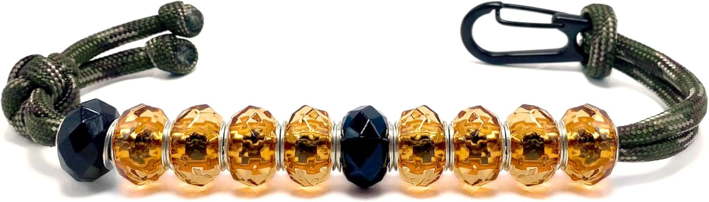 LAMIBEE Golf Beads Count Stroke Score Counter, Durable 550 lbs Paracord String with 10 Beads, Easy Scorekeeping, Hand-Braided with Clip