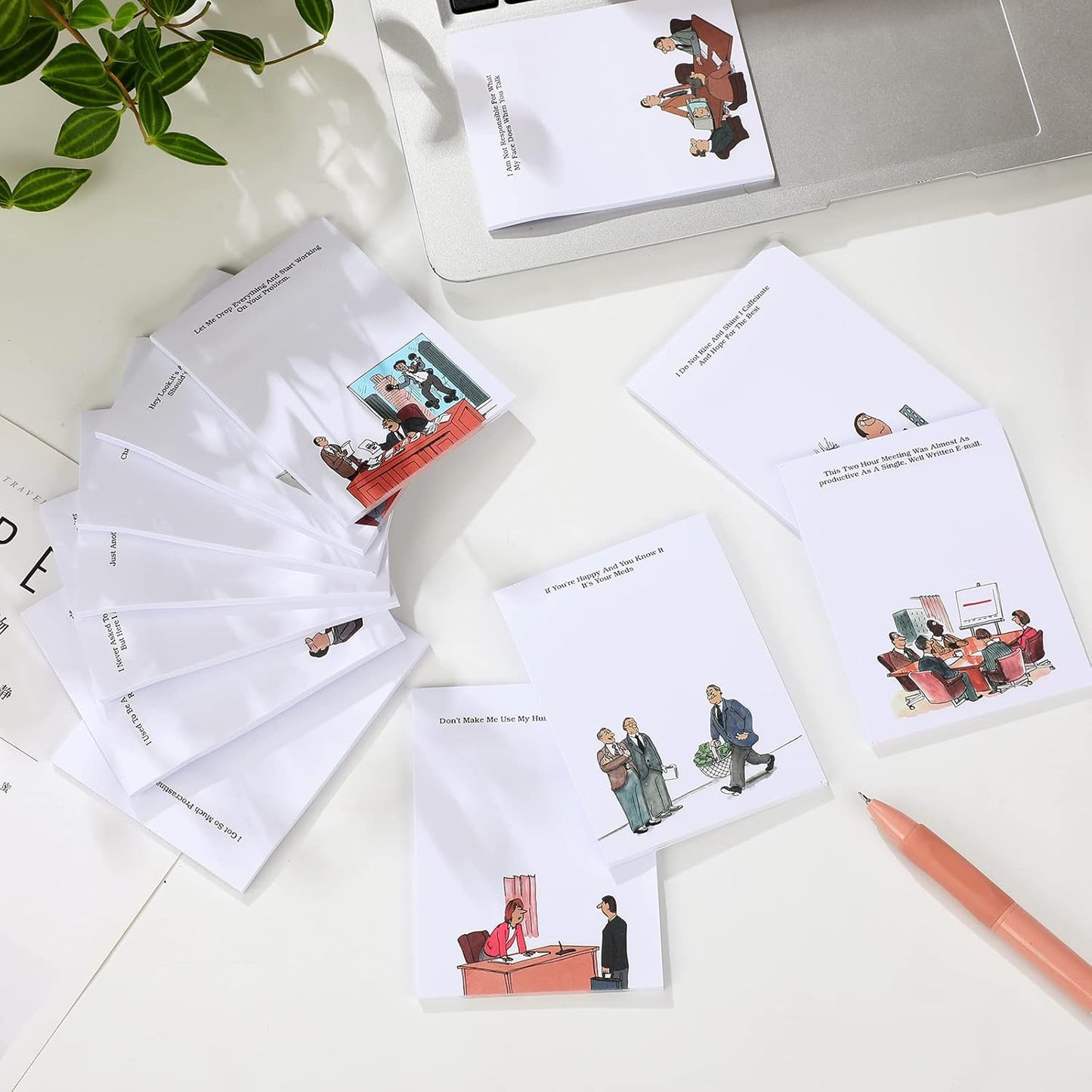 Funny Notepads with Sayings Sticky Funny Office Supplies to Do List Sarcastic Work Assorted Notepad for Workers, 12 Designs, 3 x 3.93 Inch(Novelty Style)