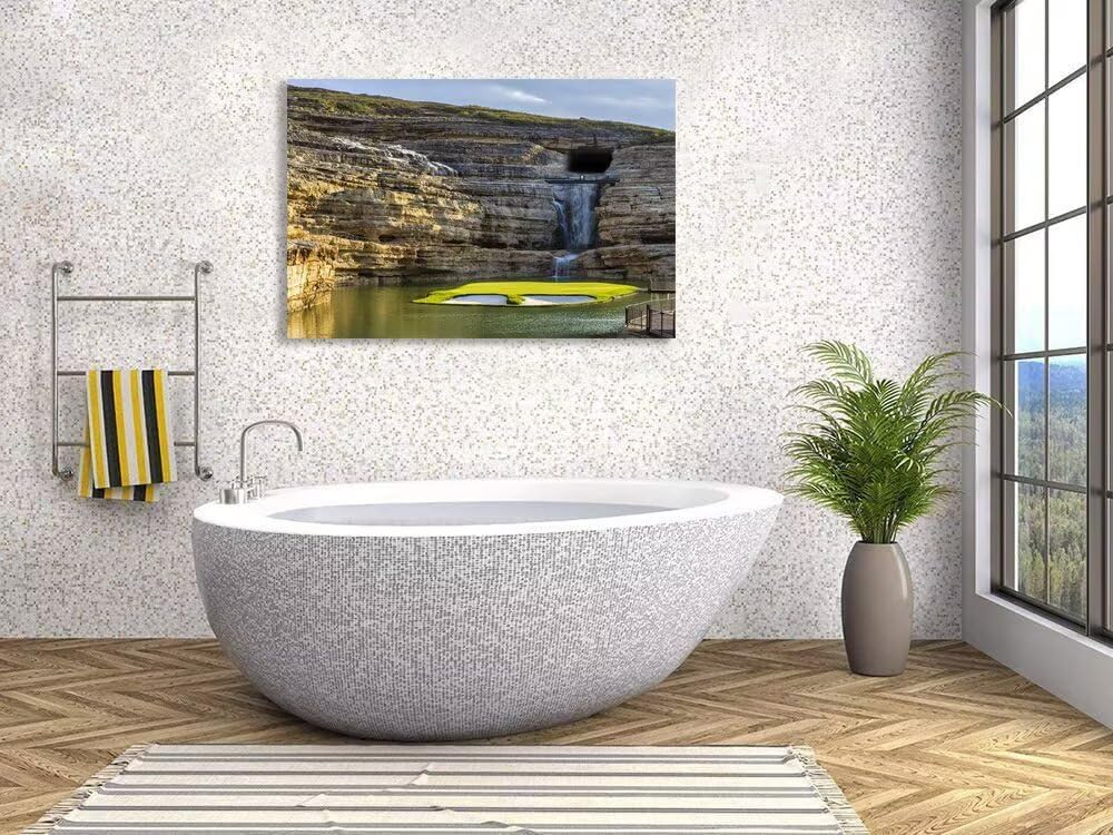 chenchenArt Payne's Valley Golf Course 19th Hole Wall Art for Living Room Bedroom Bathroom Home Decorations Golf Course Picture Poster Canvas Prints Modern Artwork Framed Ready to Hang(12''H x 16''W)