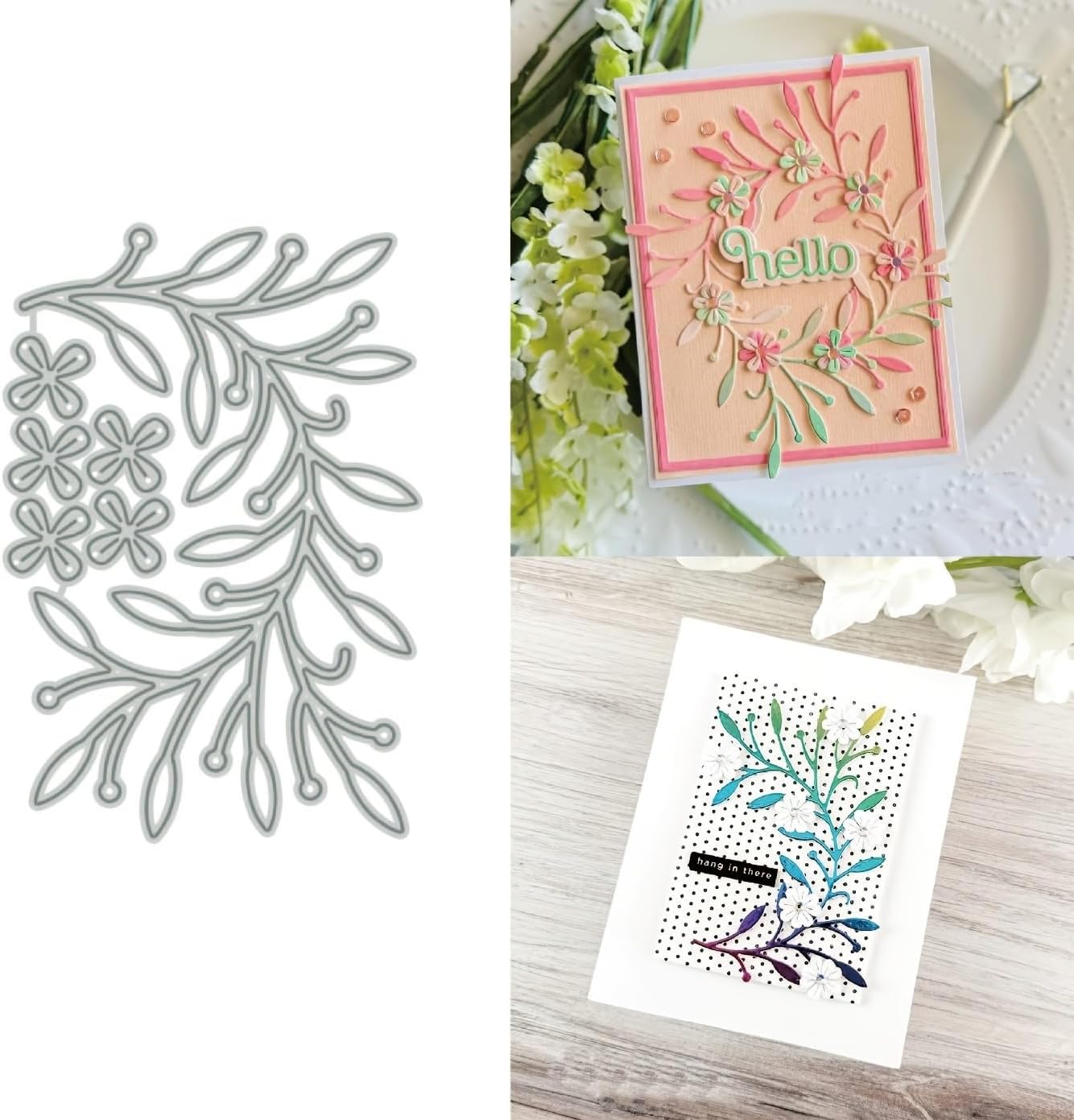 Flowers Metal Cutting Die for Scrapbooking - Cut Stencils for DIY Scrapbook Photo Album Decorative Paper Card, Card Making Supplies, Stencils & Crafting Die Cut (Narcissus 4.3 x 3 in)