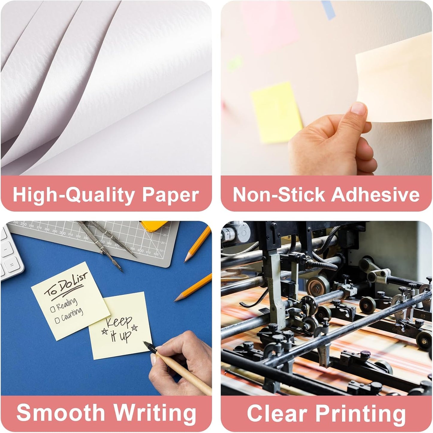 Personalized Sticky Notes 3"x3" – Custom Notepads with Logo or Text, 50 Sheets per Pad – Multiple Template Options, Bulk Pack for Business, Office, Teachers, Events