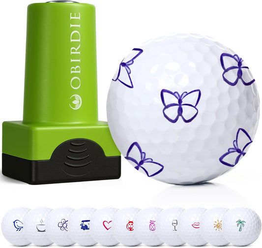 Self-Inking Golf Ball Stamp | Chic & Fun Golf Ball Stamper | Fast-Drying, Waterproof Golf Ball Marker Stamp | Reusable Golf Accessories for Women | Golfer Gifts | Golf Gadgets