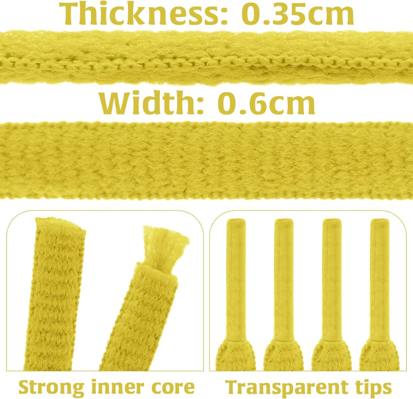 DELELE 2Pair Oval Shoes laces 42 Colors Half Round 1/4" Athletic ShoeLaces for Sport/Running Shoes Shoe Strings