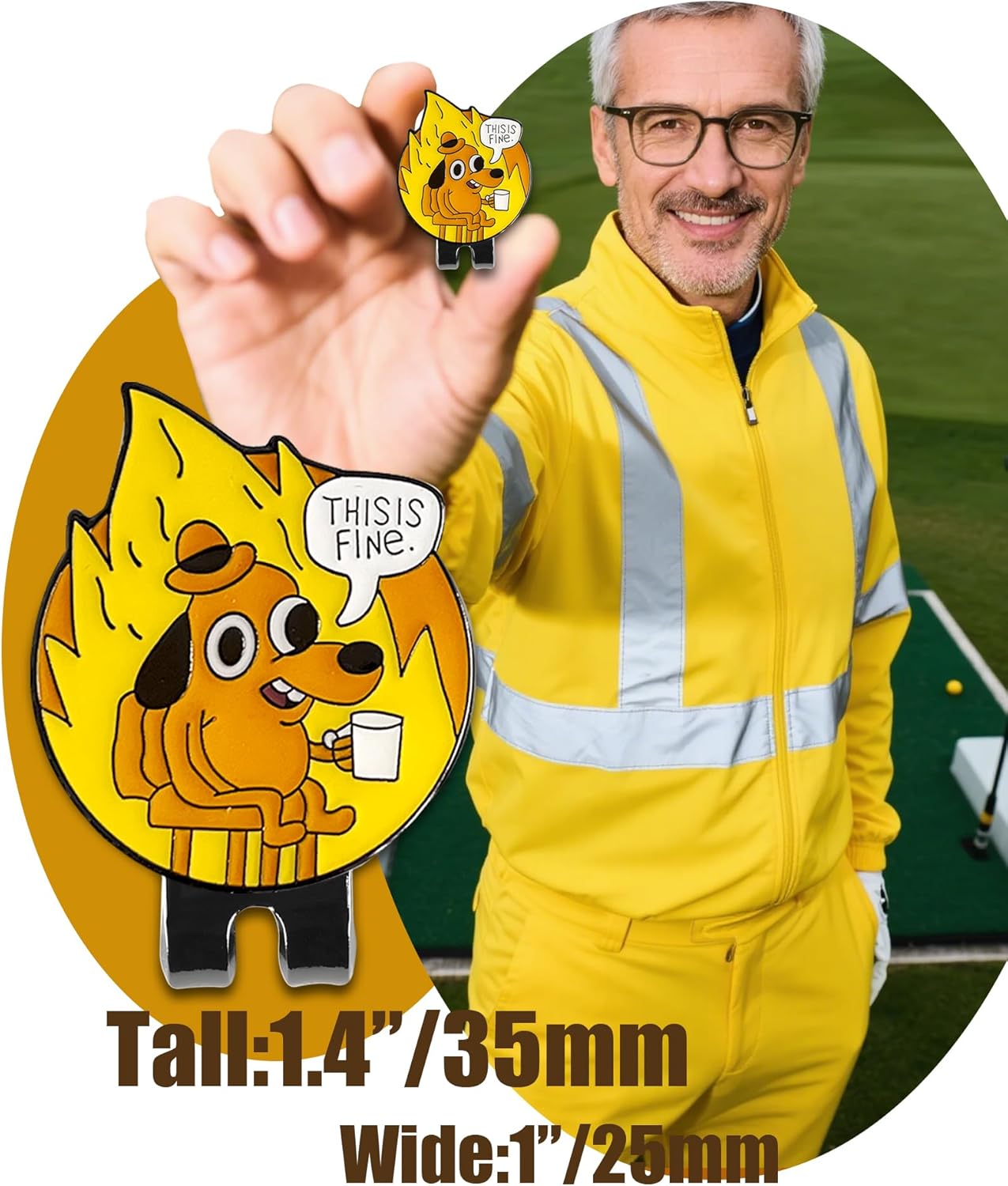 Funny Golf Ball Marker with Magnetic Hat Clip – Golf Accessories for Men & Women to Elevate & Personalize Your Game