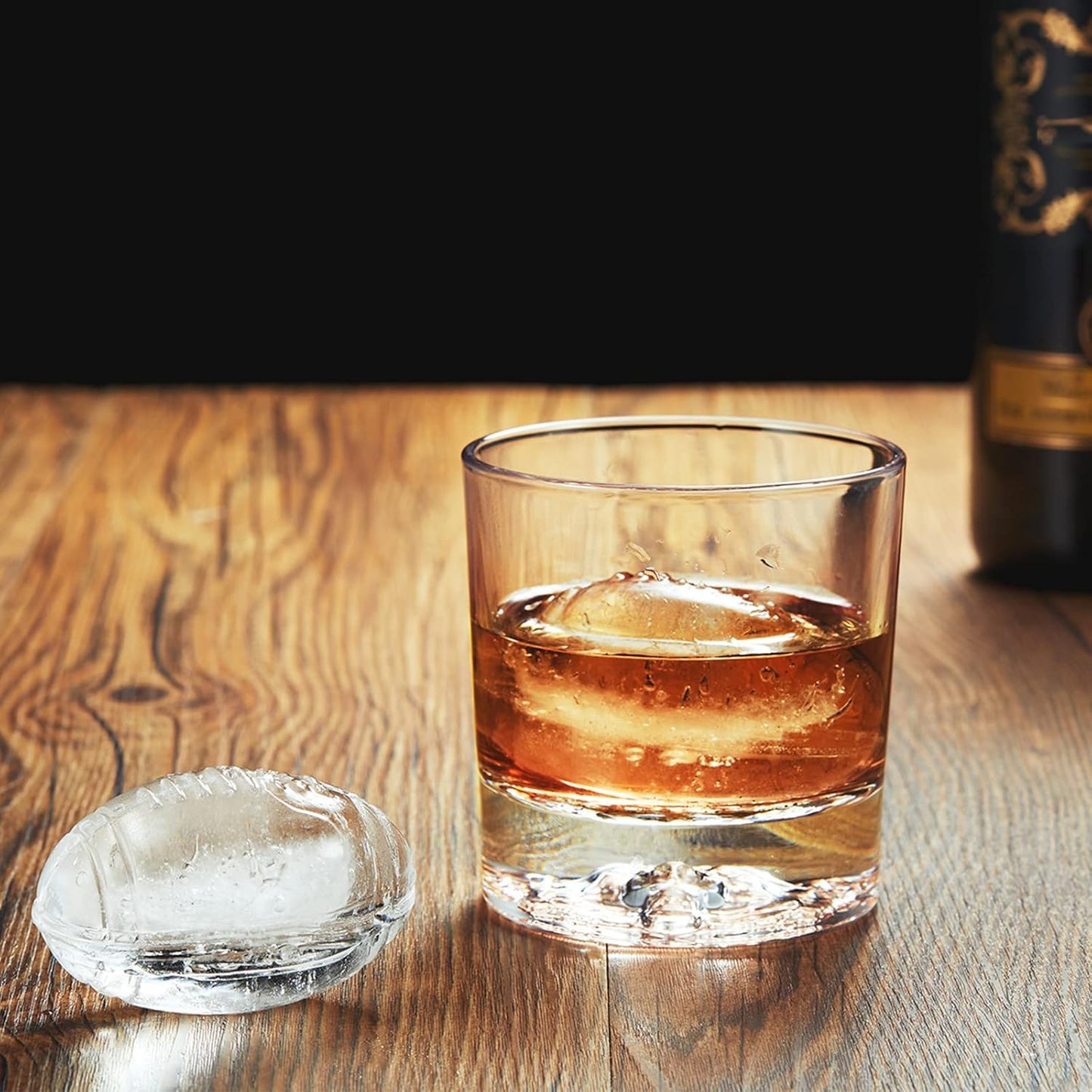 Silicone Football Ice Cube Mold Fun Shapes, Novelty Football Gifts, 2.2" Large Craft Round Sphere Ice Ball Molds For Game Day, Whiskey, Cocktails, Bourbon, Super Bowl