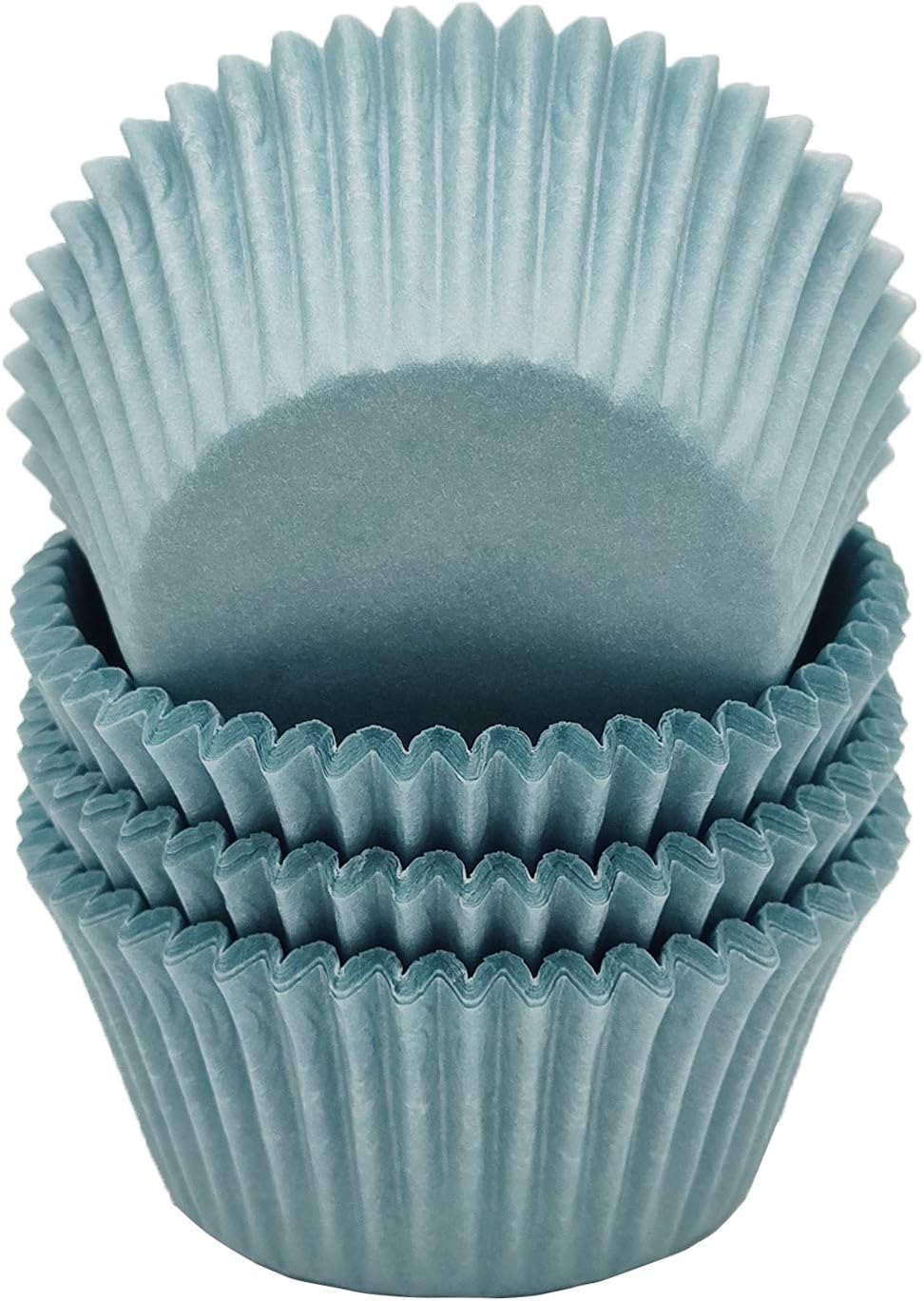 Premium Blue Greaseproof Cupcake Liners Muffin Paper Baking Cups Standard Sized, 100-Count