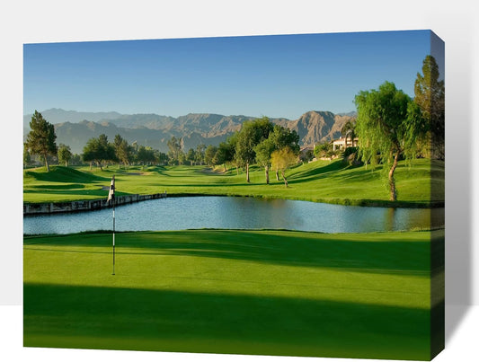 GUTTATY Golf Course Wall Art, Golf Pictures Posters Canvas Print Wall Decor for Golfer's Man Cave Home Ofice Ready to Hang (28x40 Inches)