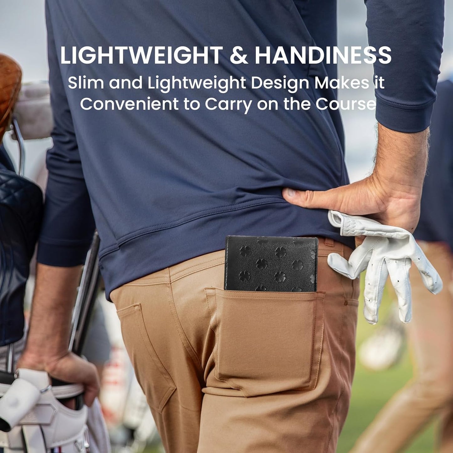 FINGER TEN Golf Scorecard Holder with 2 Free Pencils Value Pack, Premium Leather Yardage Books Cover Weatherproof, Lightweight Portable Score Tracking Accessories for Men Women