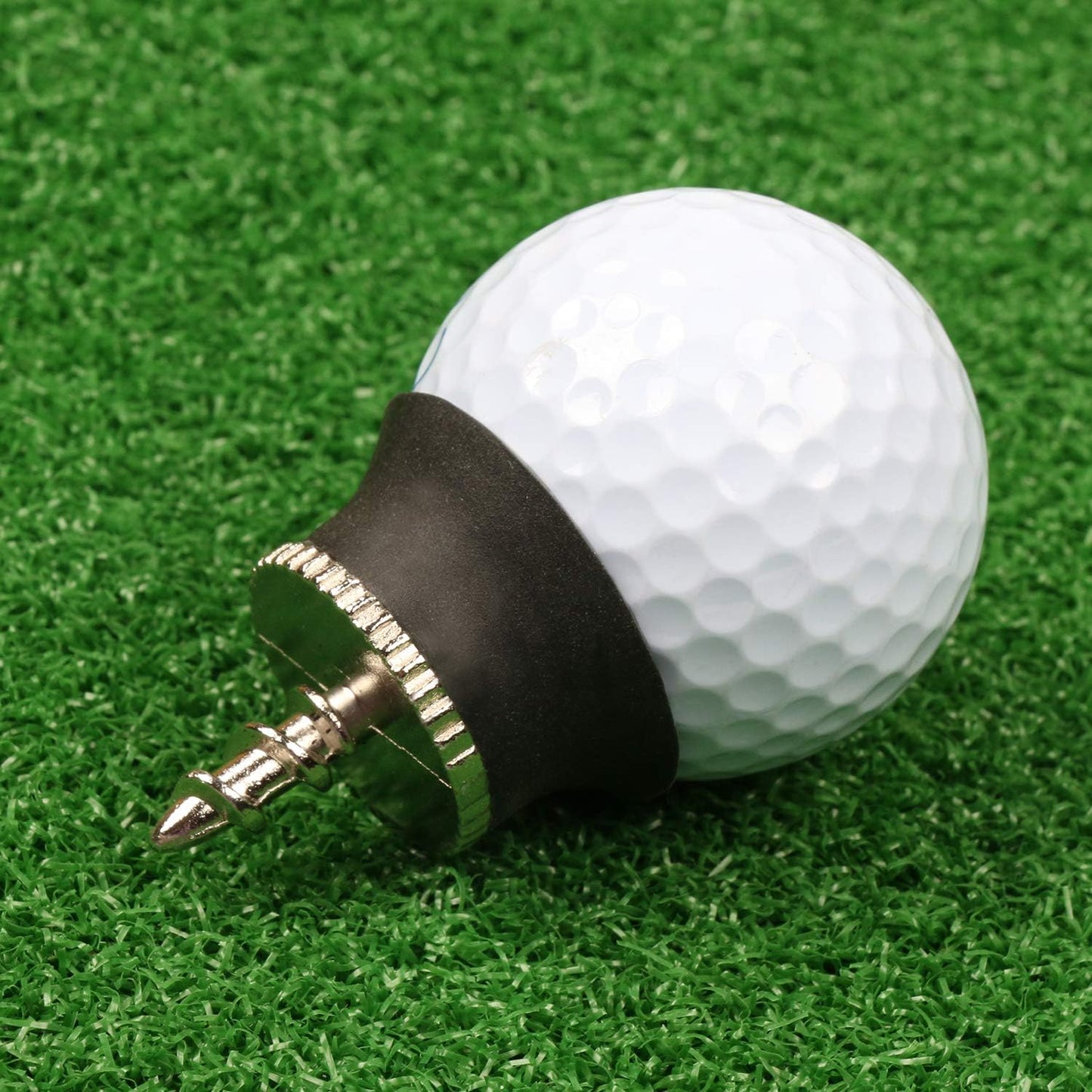 Golf Ball Pick Up Retriever, Suction Cup Golf Ball Grabber Sucker Tool for Putter Grip Golf Accessory, Black