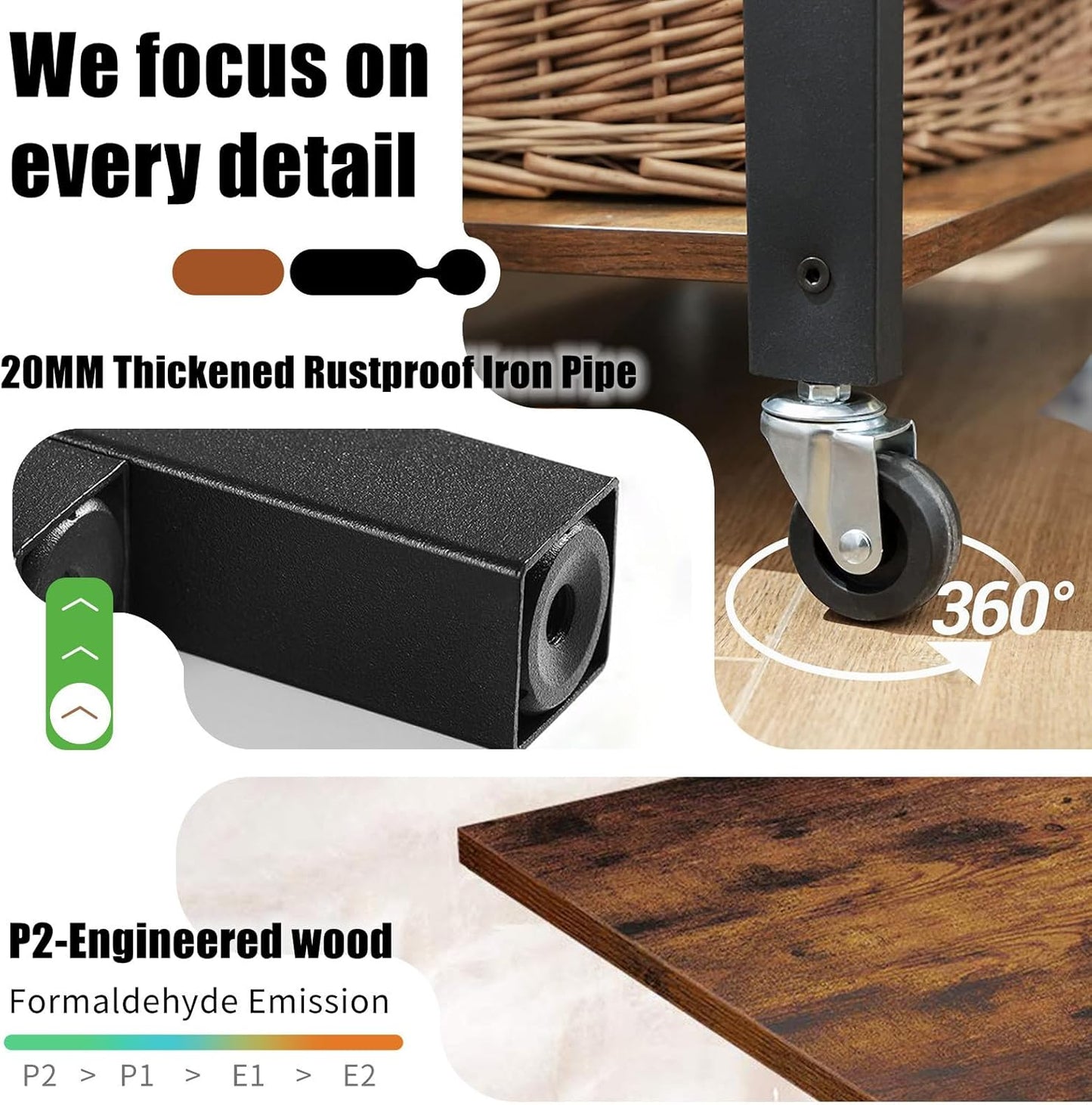 Golf Bag Organizer Rack with Wheels, Golf Storage Organizer for Garage,Golf Stand & Accessories,Brown Garage Organizer Fit Single Golf Bags