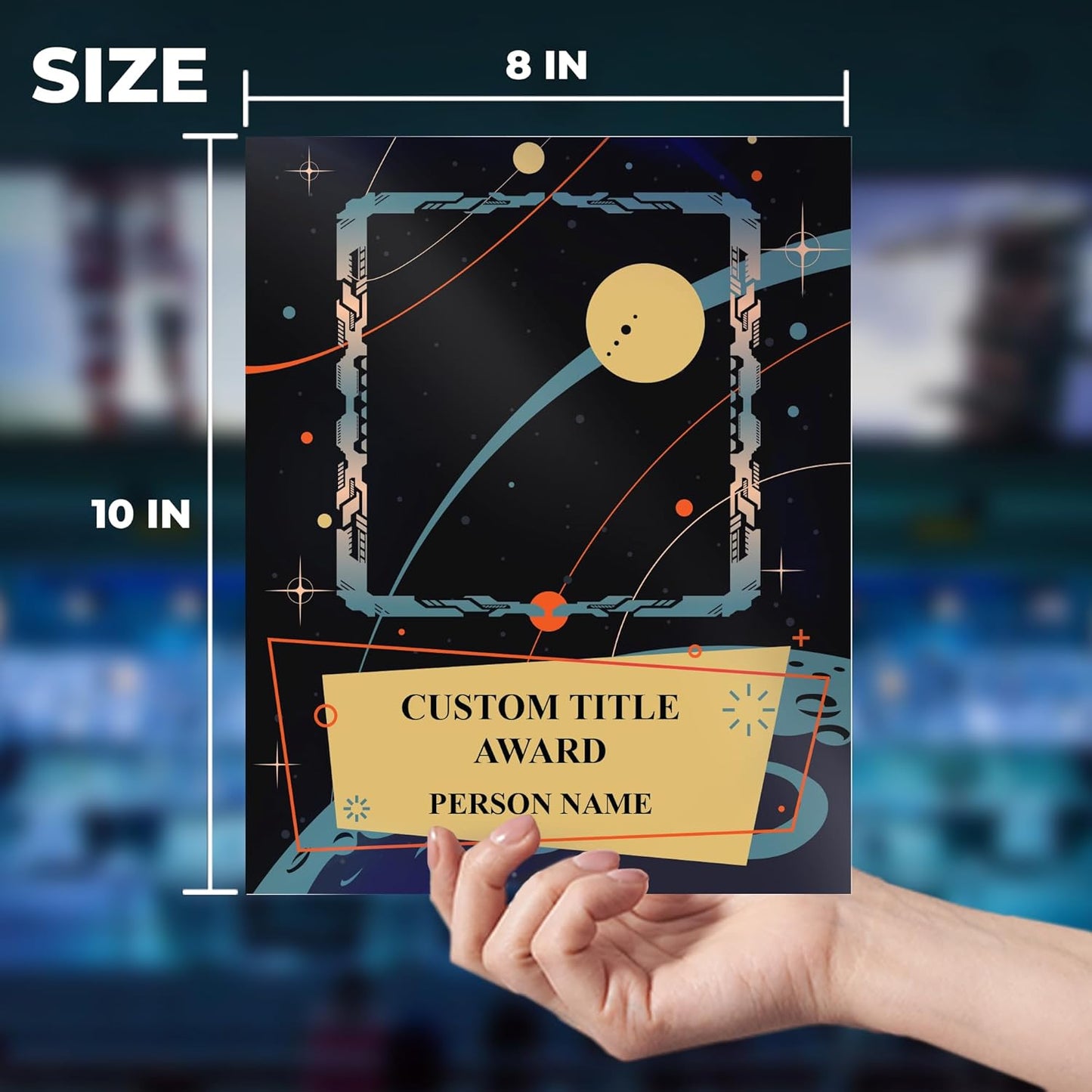 Personalized Acrylic Trophy Award for Activities I Custom Trophy Plaque I Customizable Awards and Trophies I Customize Your Employee Appreciation Gifts I Wide 8"x 10" Height (Vertical EA With Photo)