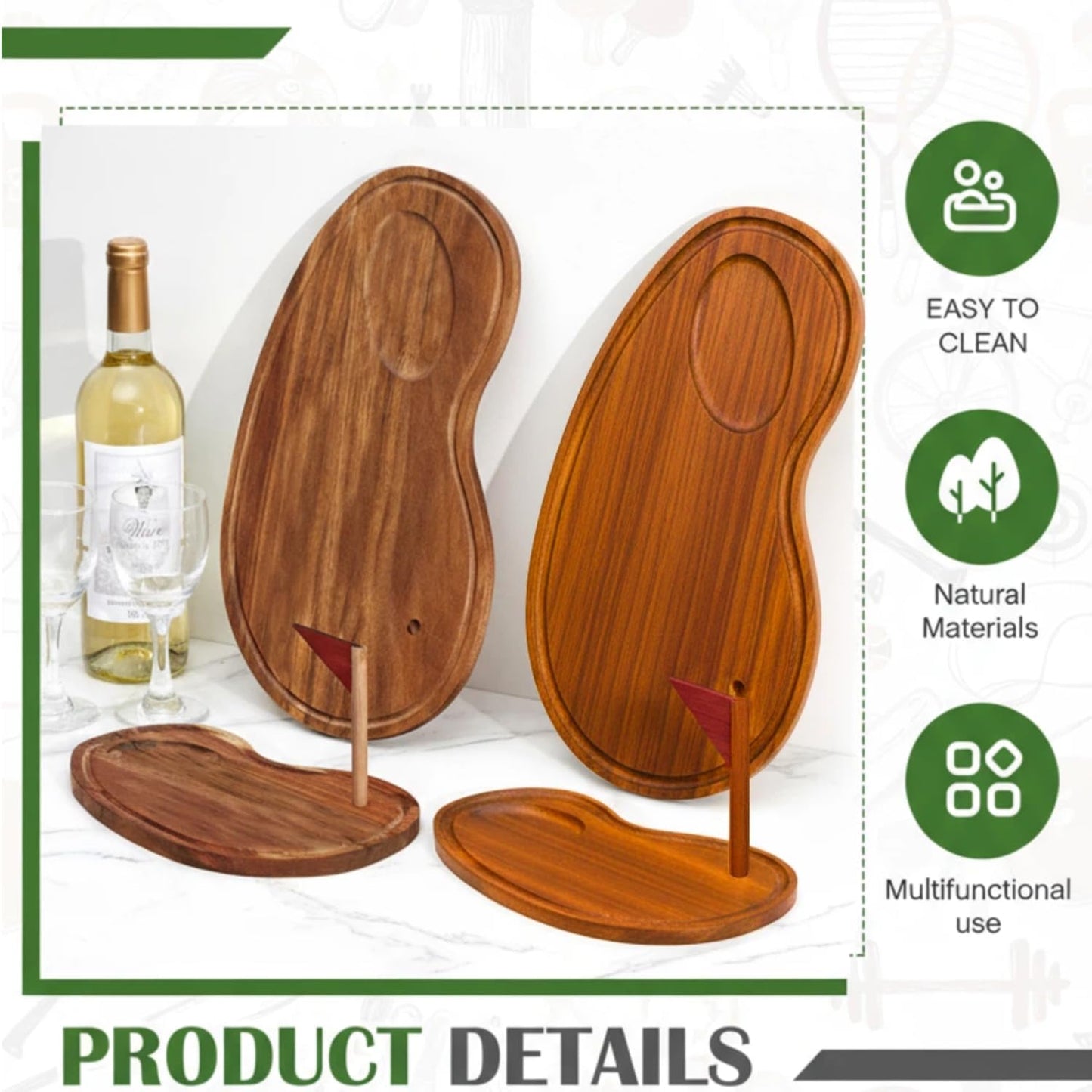 Golf Cheese Board Gift Set Party Favor Prizes Charcuterie Wood Board with Knives and Box Father Day Gift for Dad Grandpa Party Tournament Game(9.8" x 7.7", Carbonized Color)