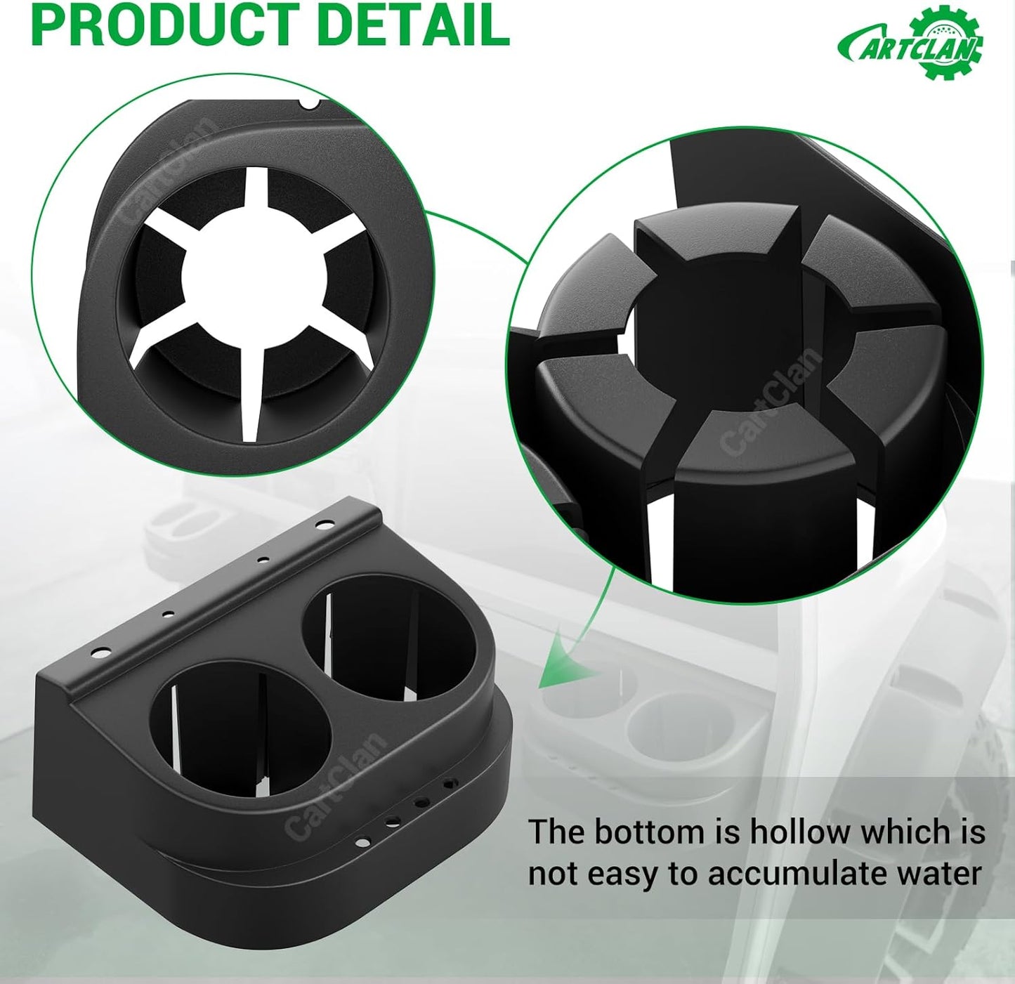 Club Car DS Cup Holder Kit Dual for 1993-Up Golf Cart OEM# 1016811 101708301