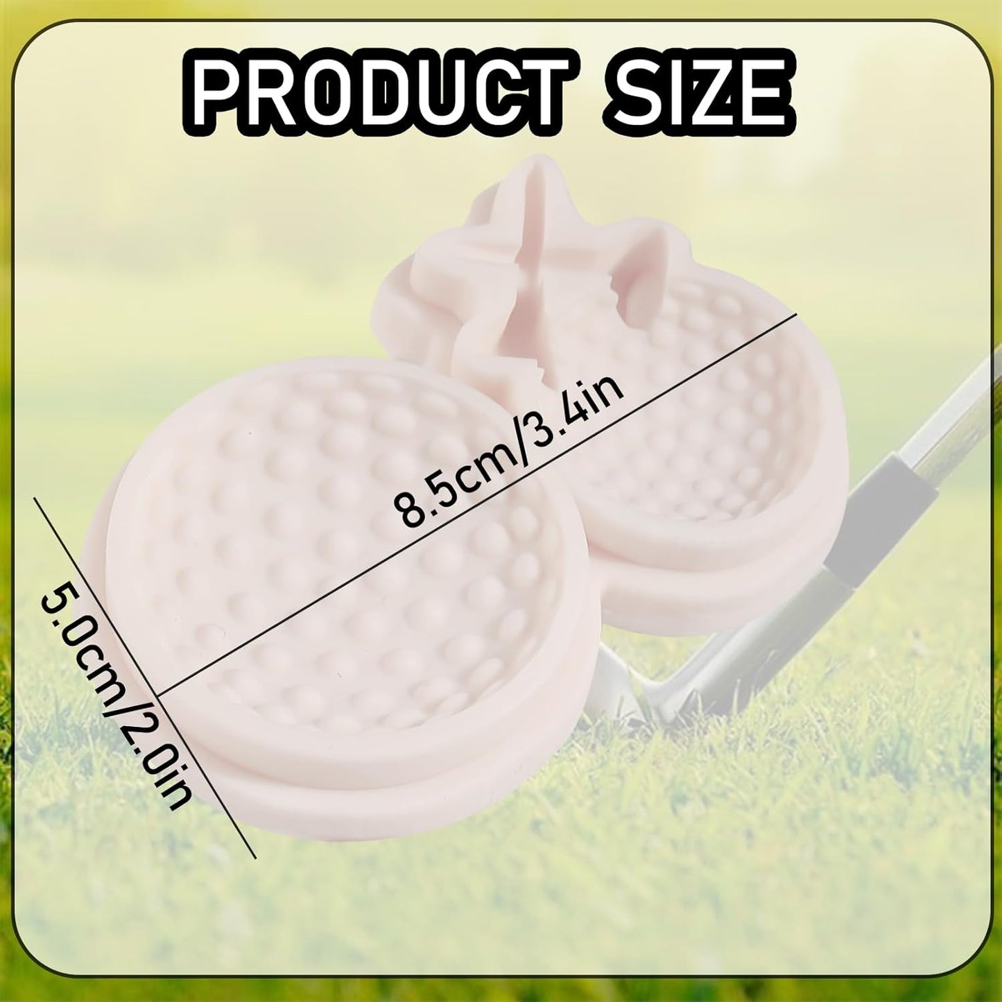 1pcs Golf Fondant Mold, Silicone, 3D, Cake Decoration, Cupcake Toppers, Mousse, Flower Paste, Biscuits, Modeling Clay, Plaster Pendants