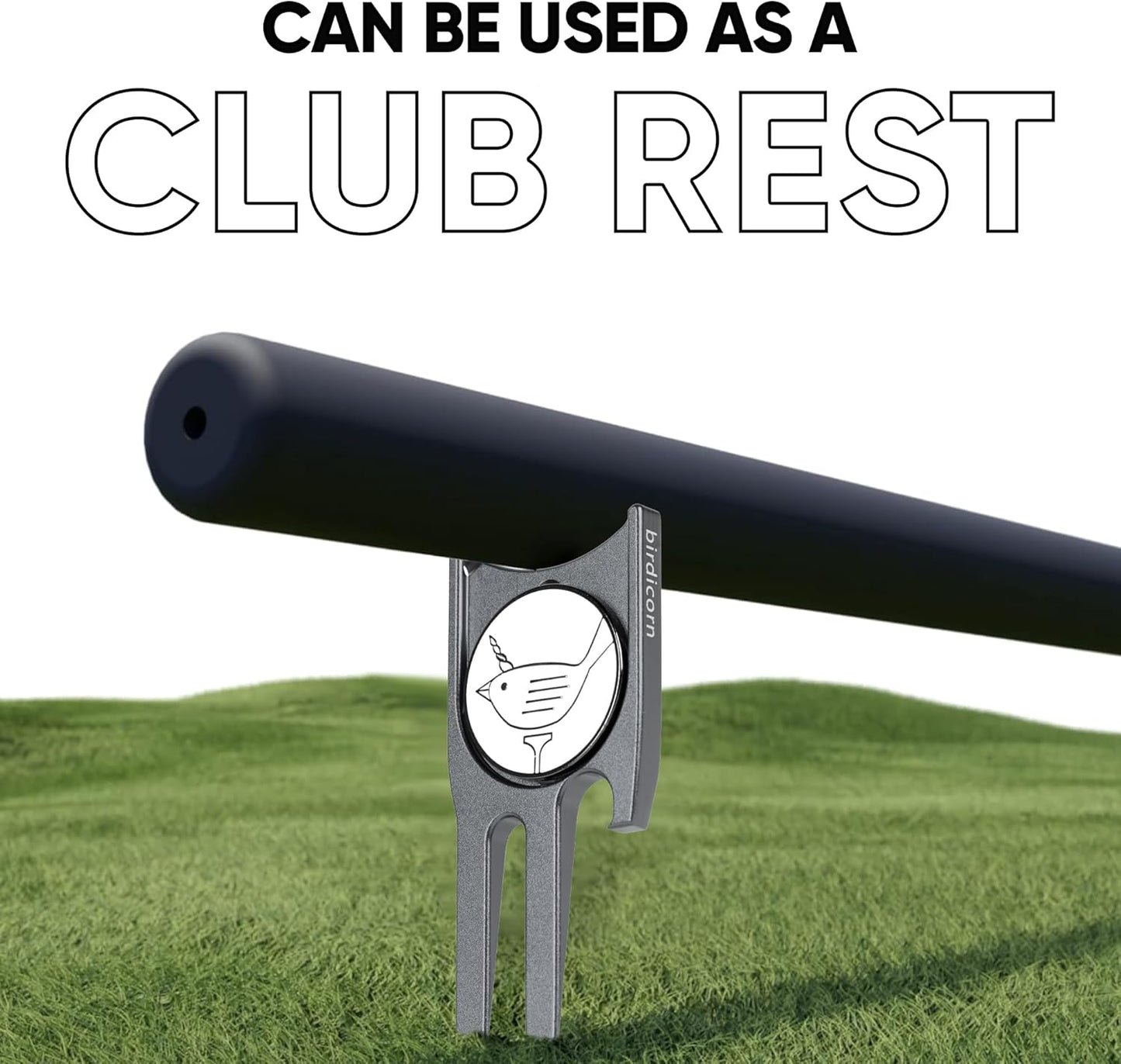 Birdicorn Golf Divot Repair Tool & Golf Ball Marker 6-in-1 Golf Divot Tool