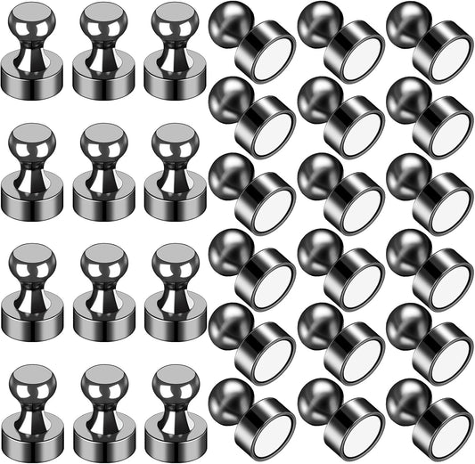 LOVIMAG Fridge Magnets 30Pcs Refrigerator Whiteboard Small Strong Magnet Classroom Kitchen Accessories Decorative Locker Set Decor Must Haves Office Calendar Refrigerador Magnetic Cute Crafts Black